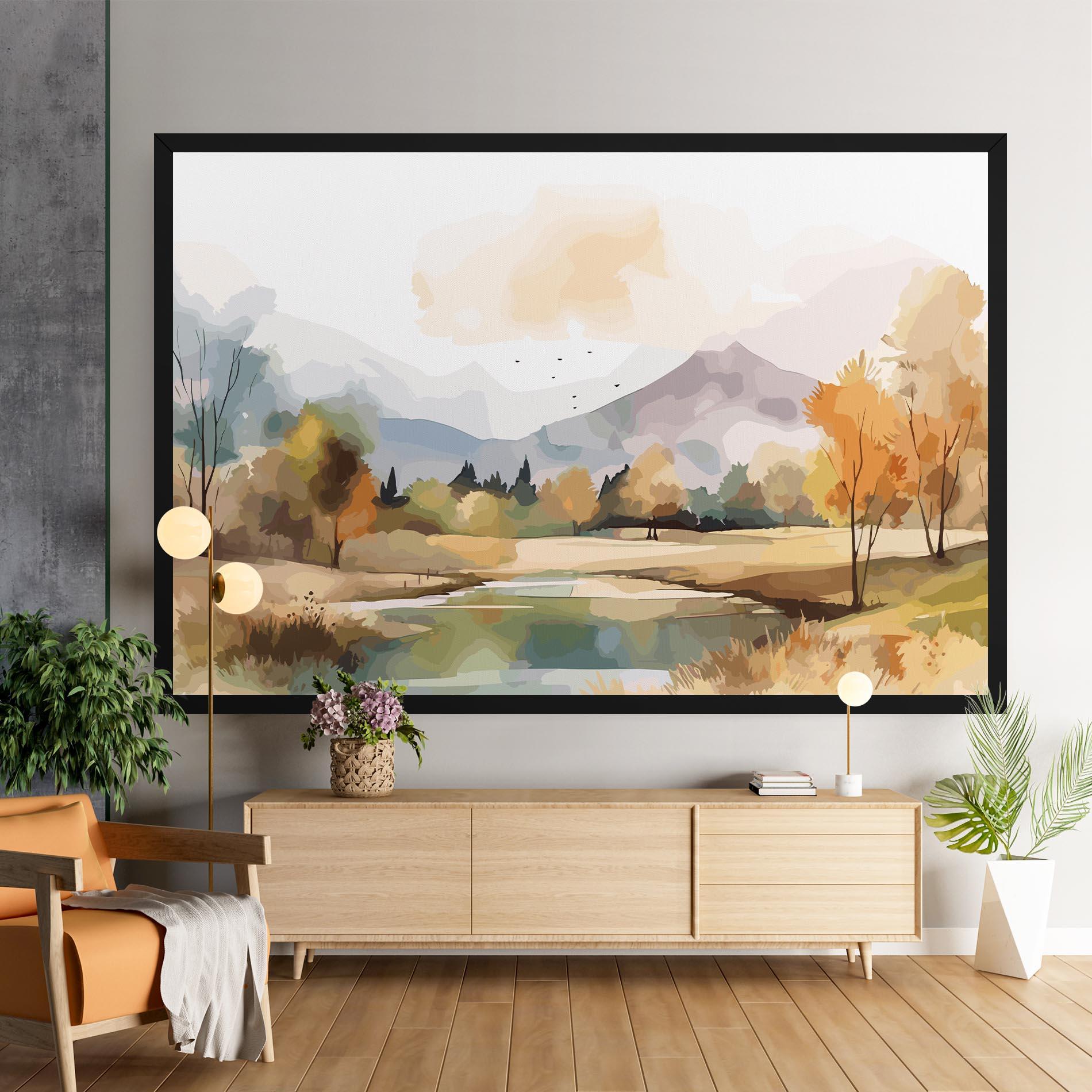 Tablou Canvas Rural Lake View mockup 9