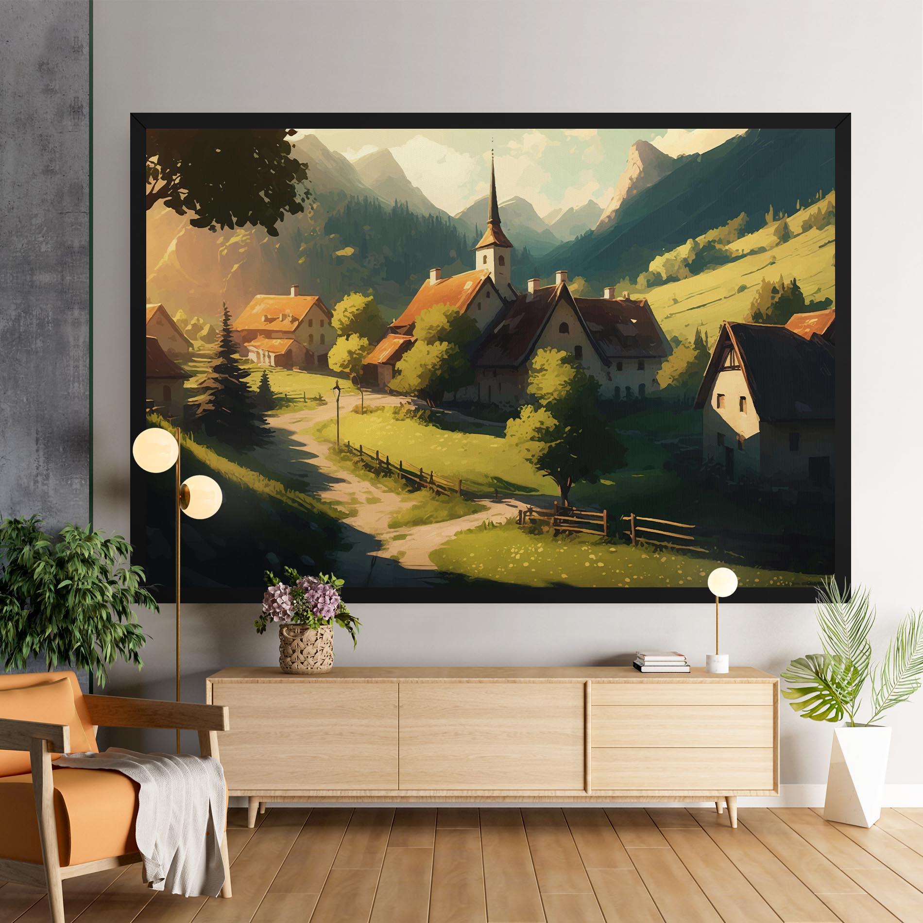 Tablou Canvas Village Dreamy View mockup 9