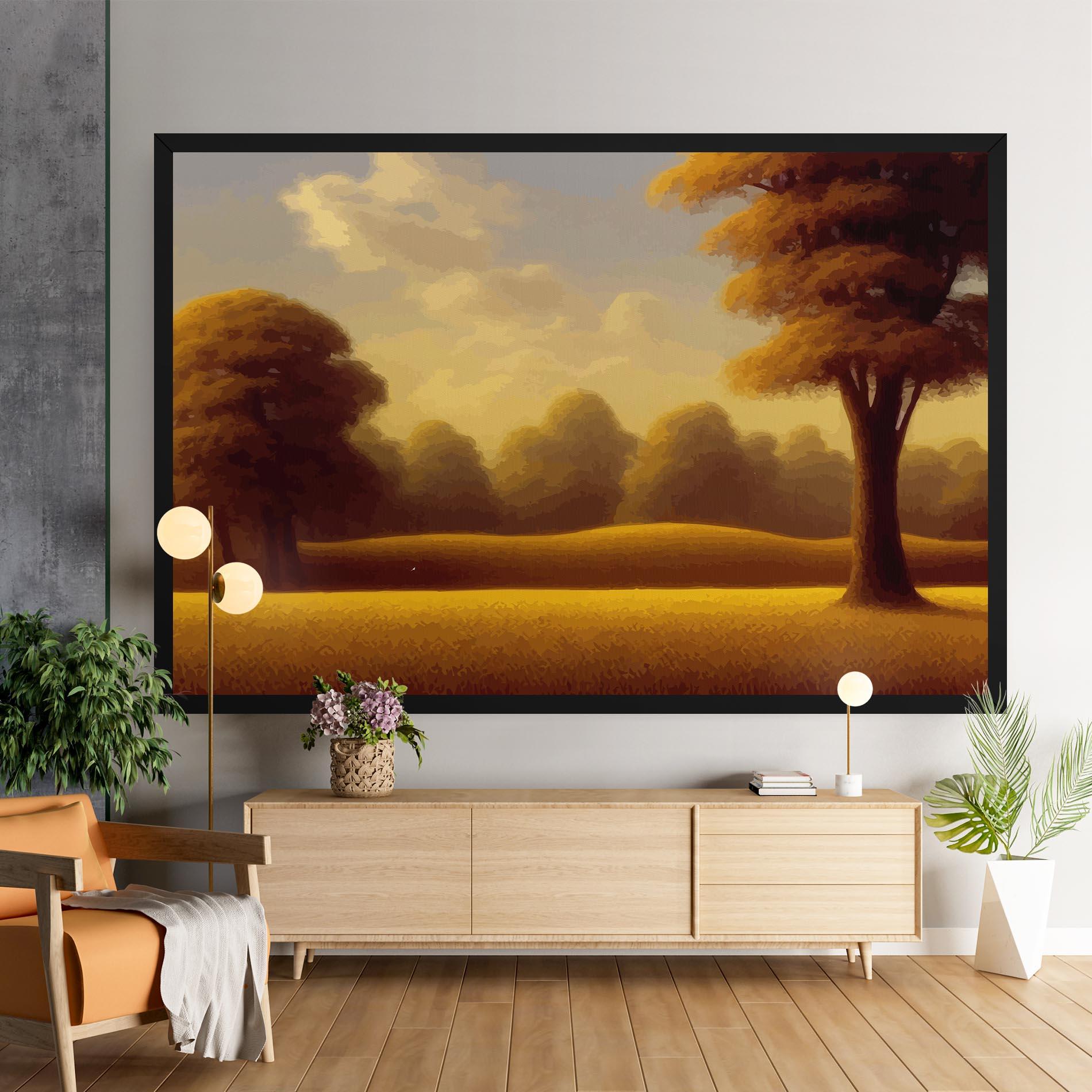 Tablou Canvas Yellow Countryside mockup 9
