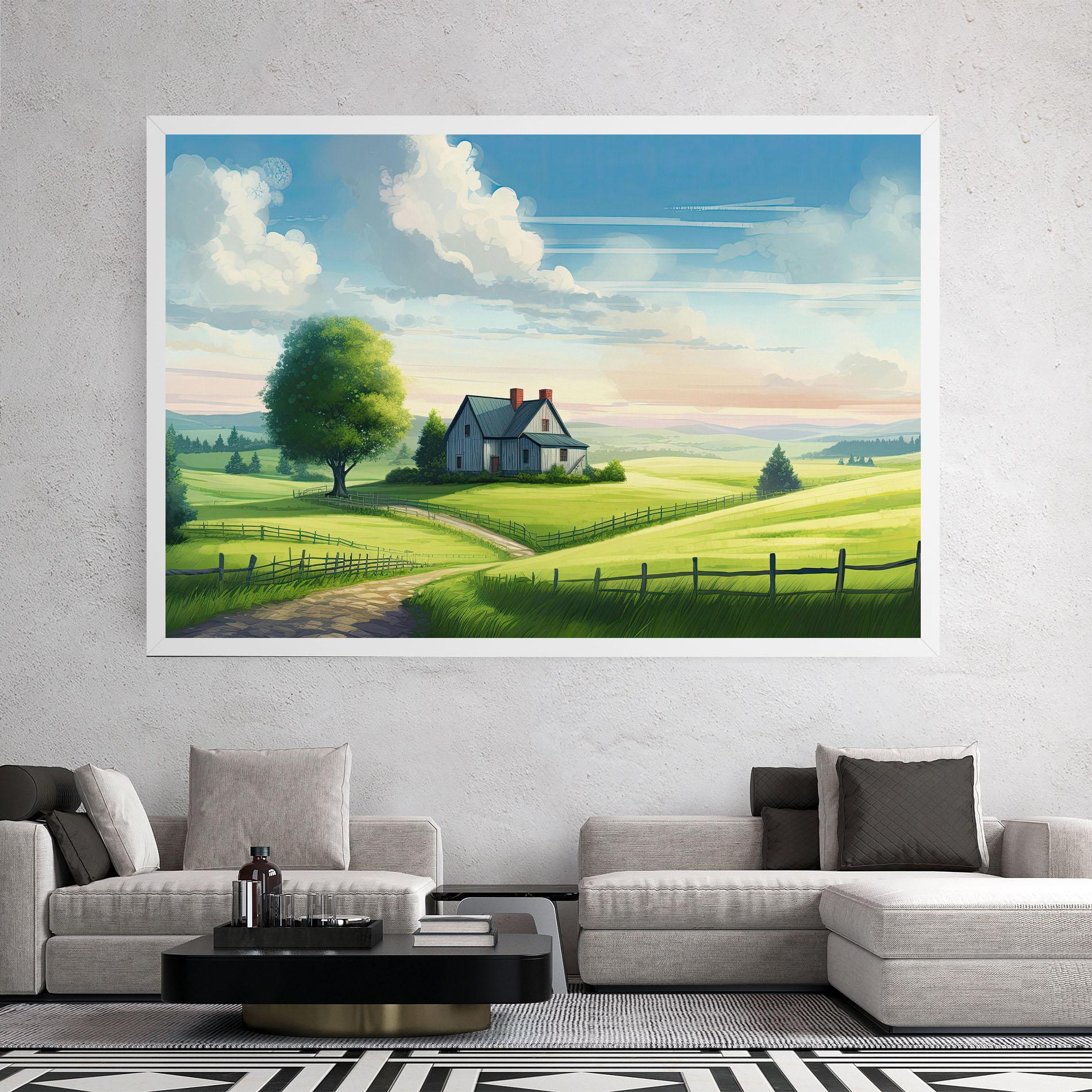 Tablou Canvas Calming Rural View mockup 2