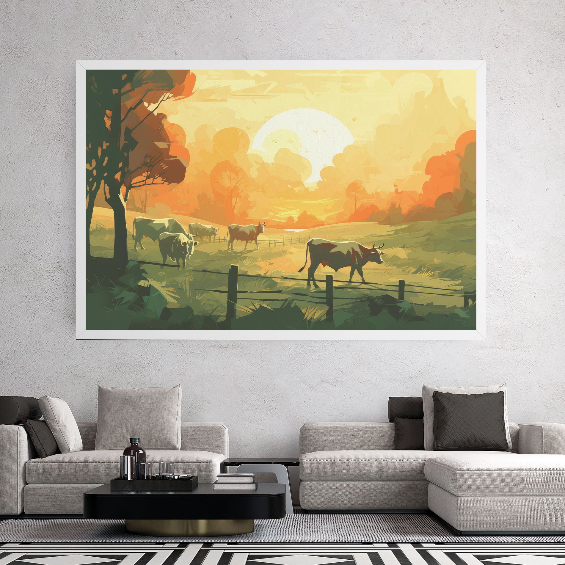 Cows Grazing mockup 2