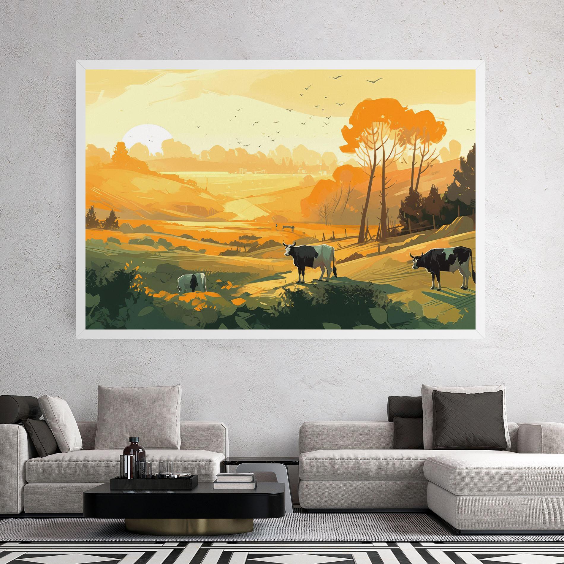 Tablou Canvas Farm With Sunlight mockup 2