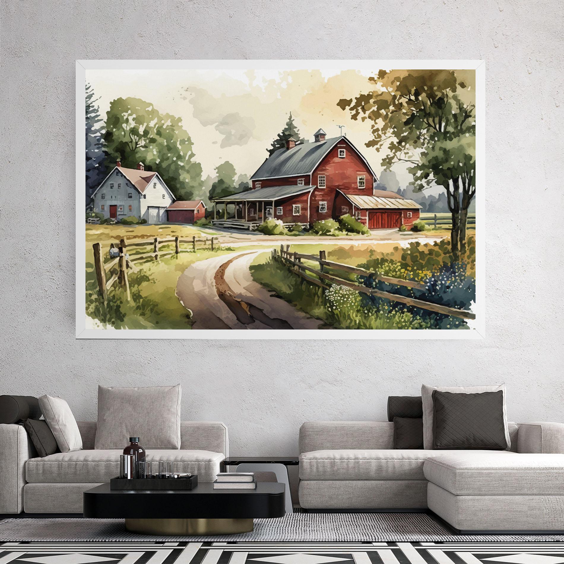 Tablou Canvas Farmhouse Painting mockup 2