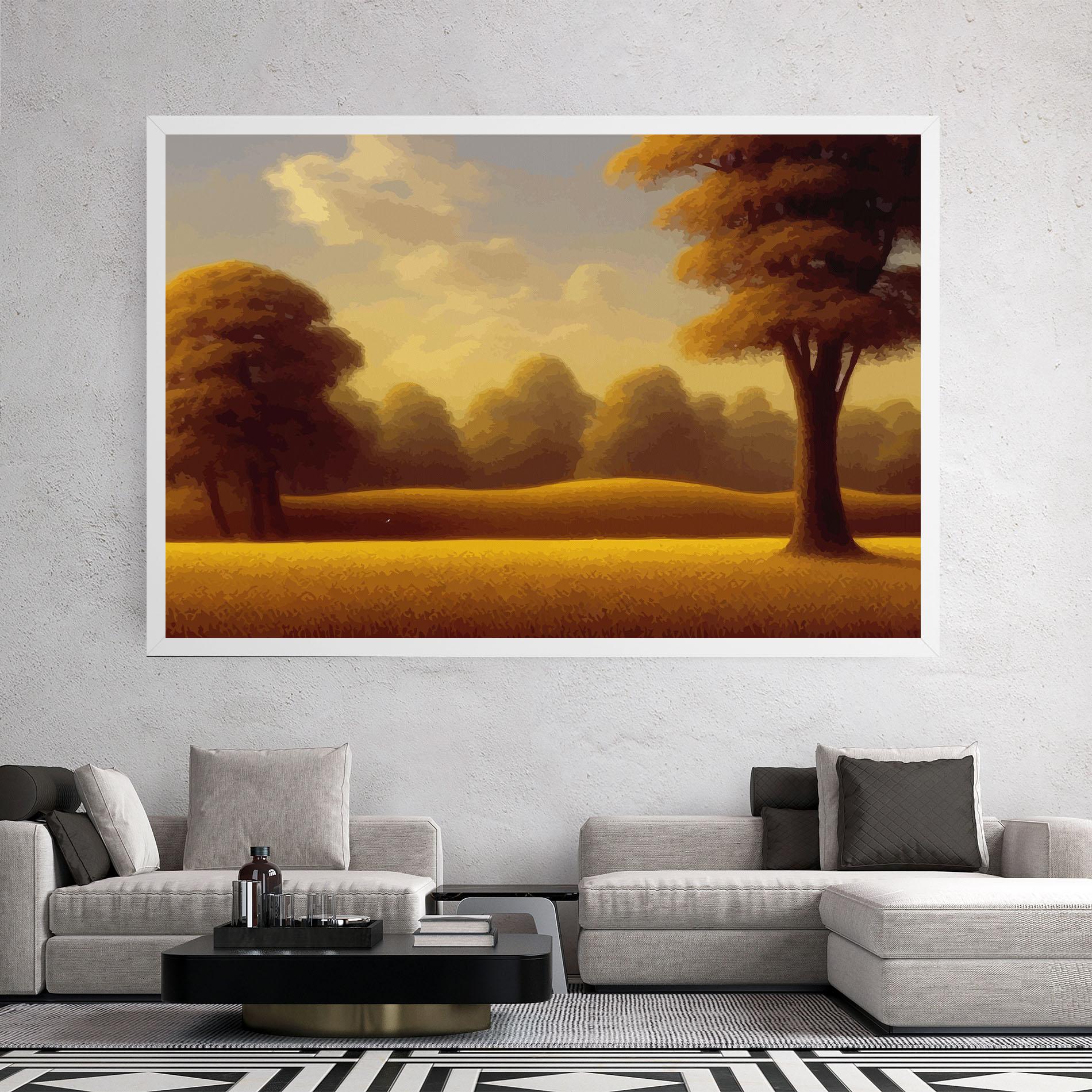 Tablou Canvas Yellow Countryside mockup 2