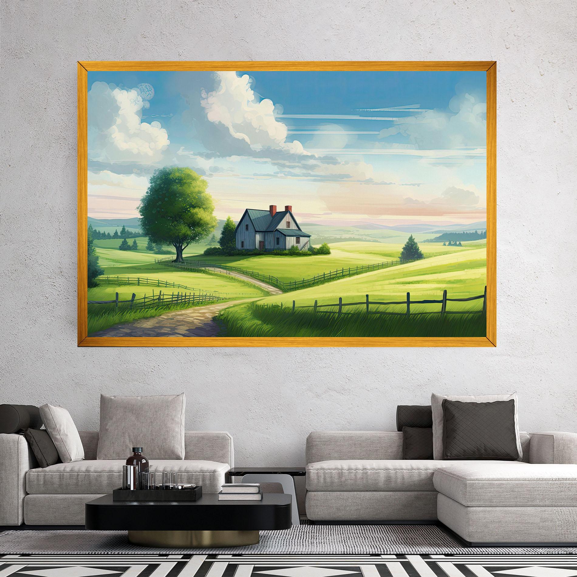 Tablou Canvas Calming Rural View mockup 2