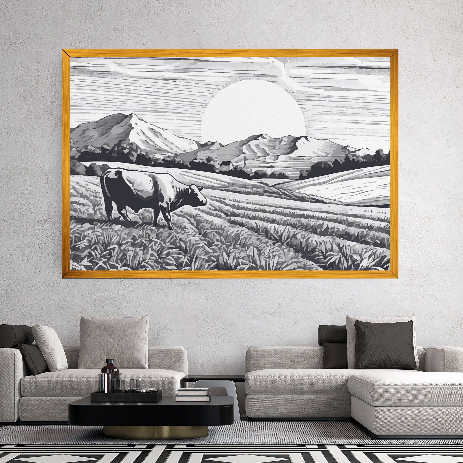 Cow Grey Ink mockup 2