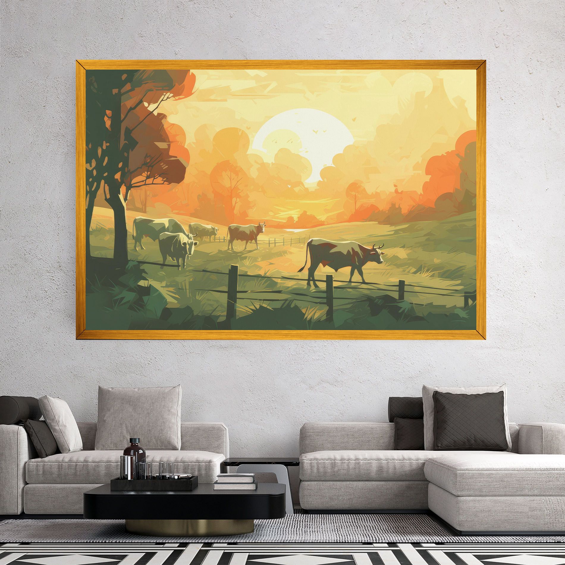 Cows Grazing mockup 2