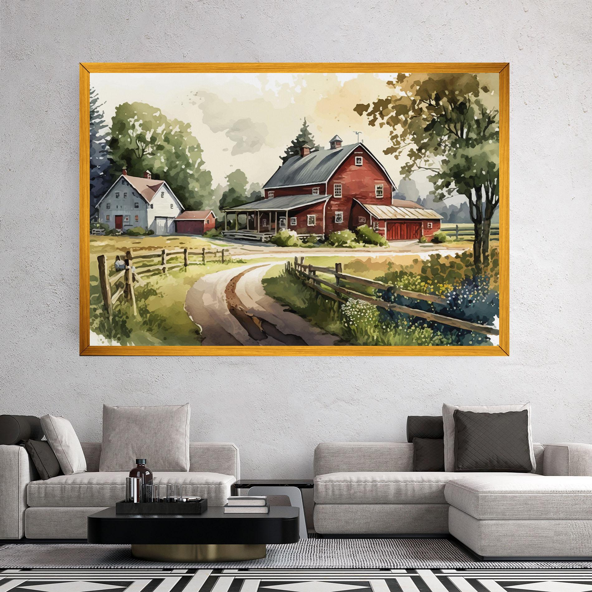 Tablou Canvas Farmhouse Painting mockup 2