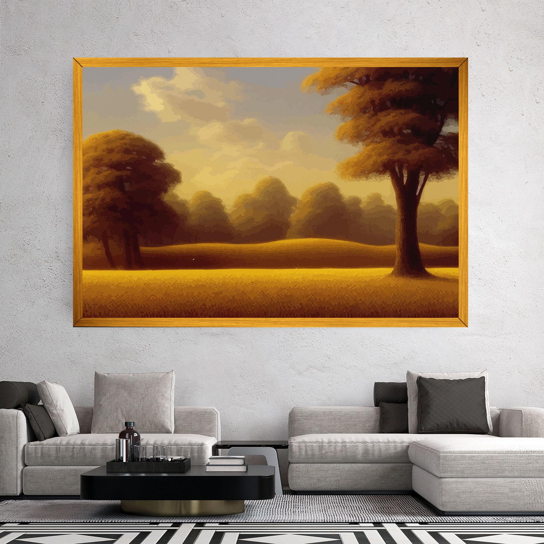 Tablou Canvas Yellow Countryside mockup 2