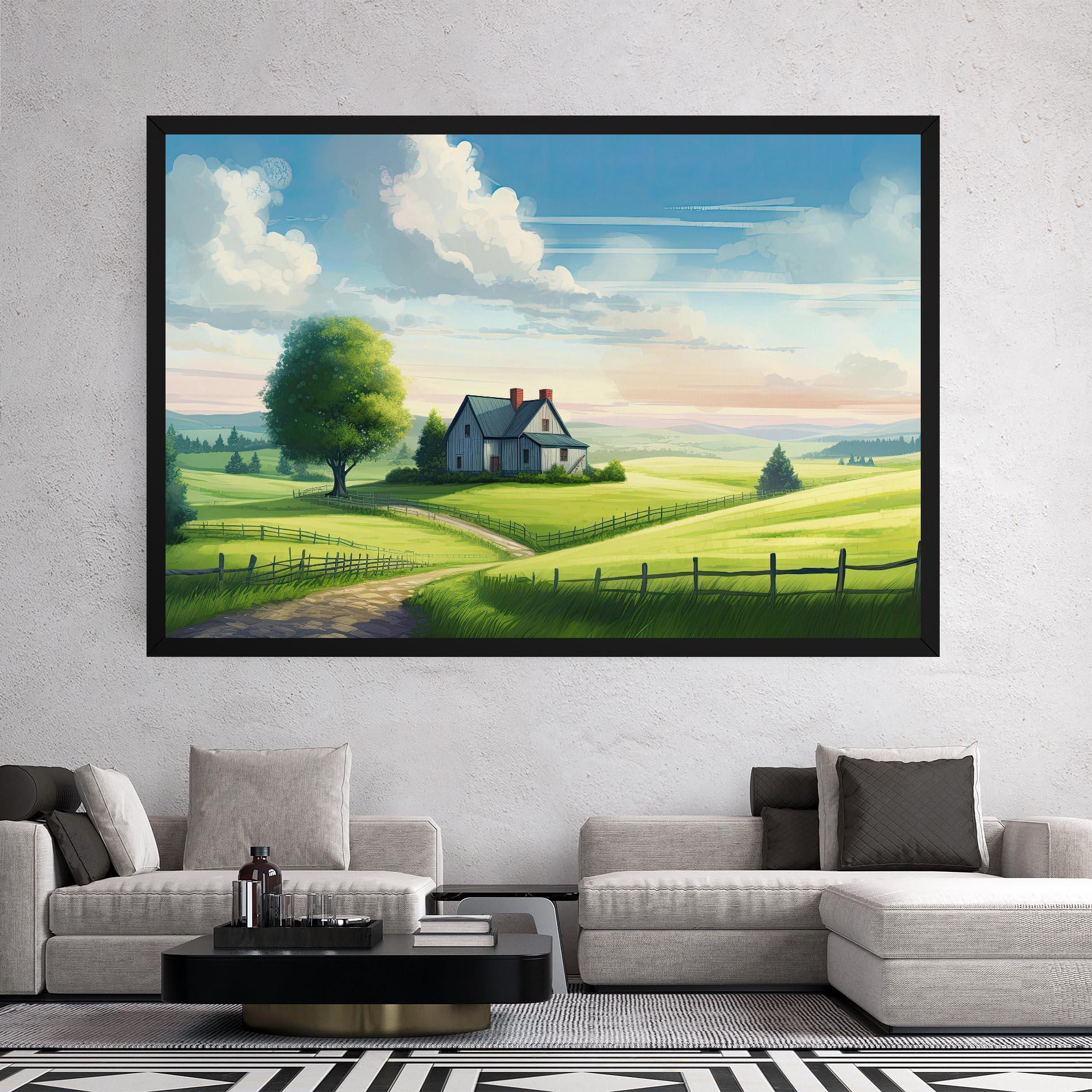 Tablou Canvas Calming Rural View mockup 2