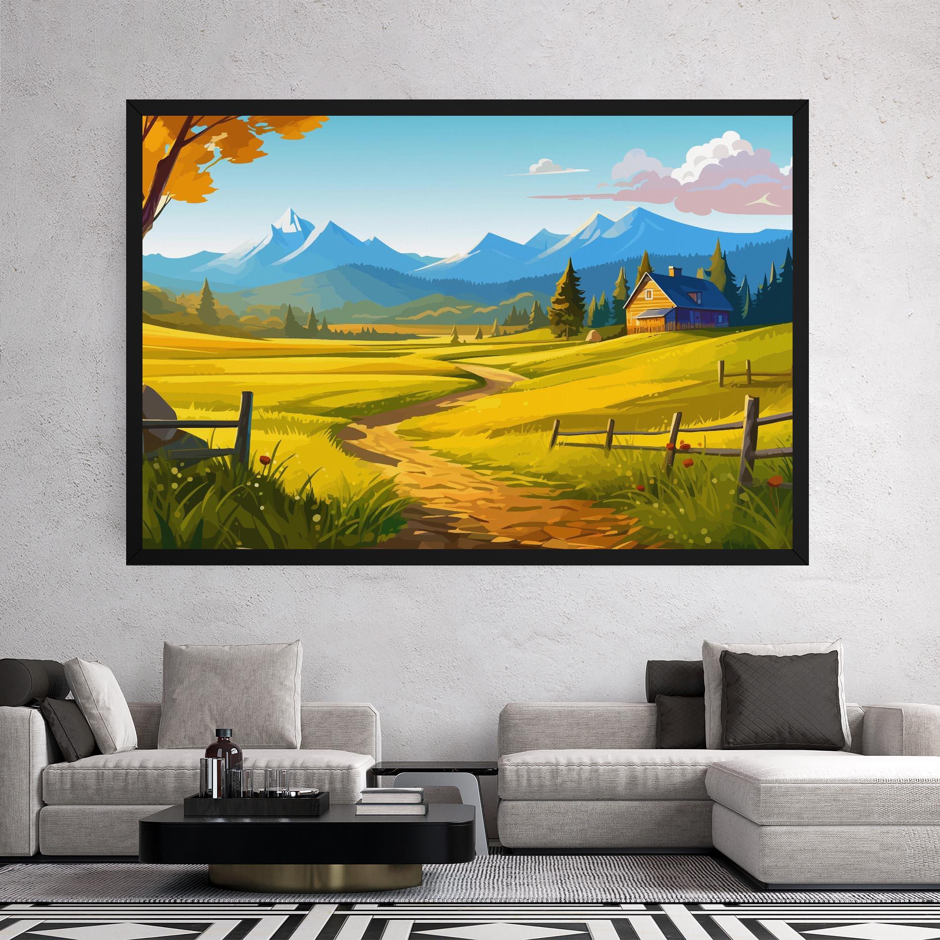 Tablou Canvas Daylight Rural View mockup 2