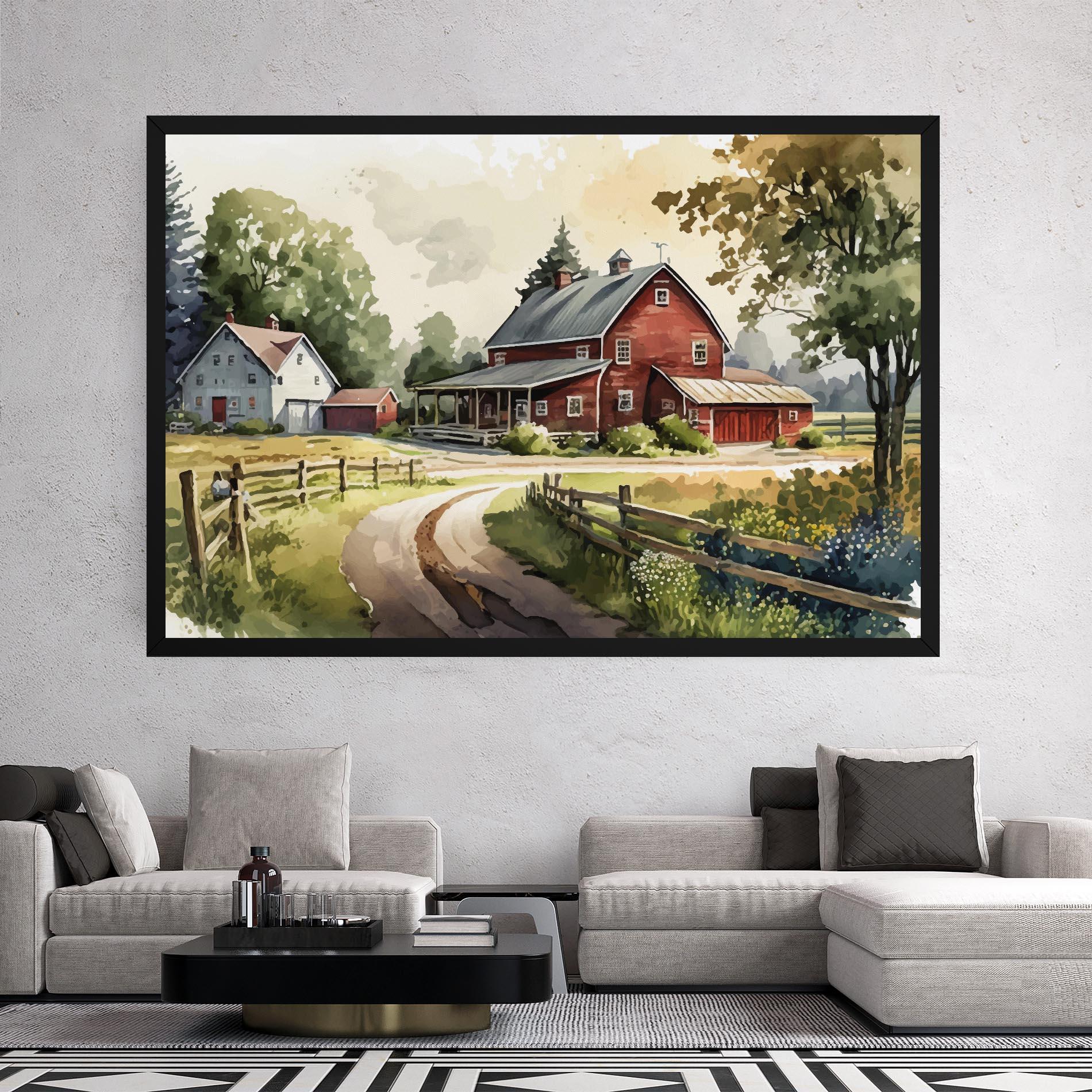 Tablou Canvas Farmhouse Painting mockup 2