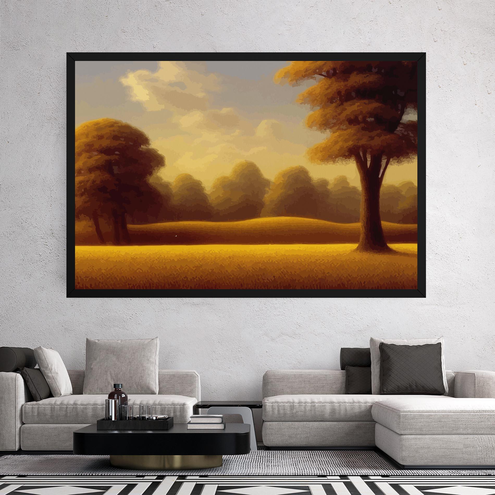 Tablou Canvas Yellow Countryside mockup 2