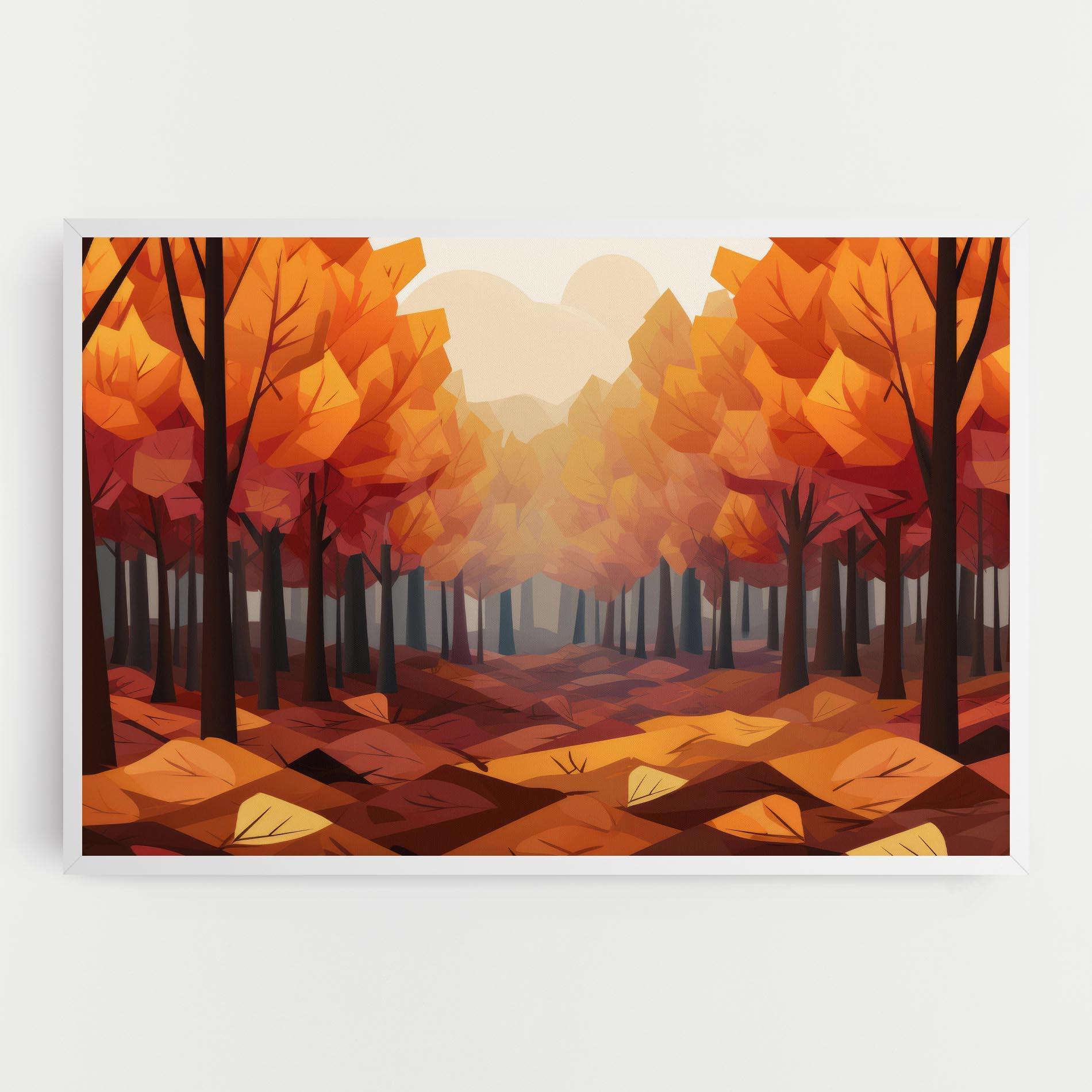 Tablou Canvas Autumn Forest View mockup 0