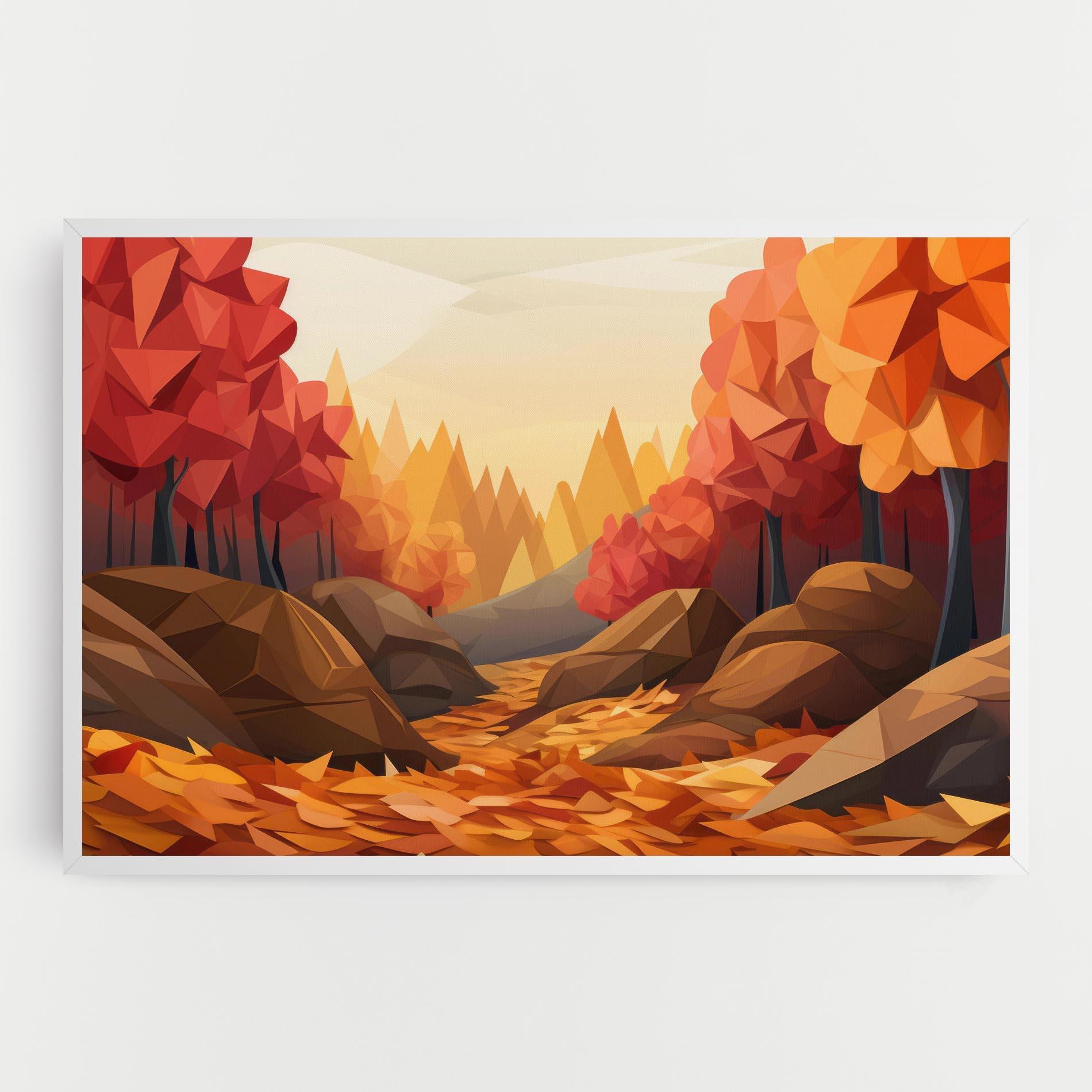 Tablou Canvas Autumn Orange Forest mockup 0
