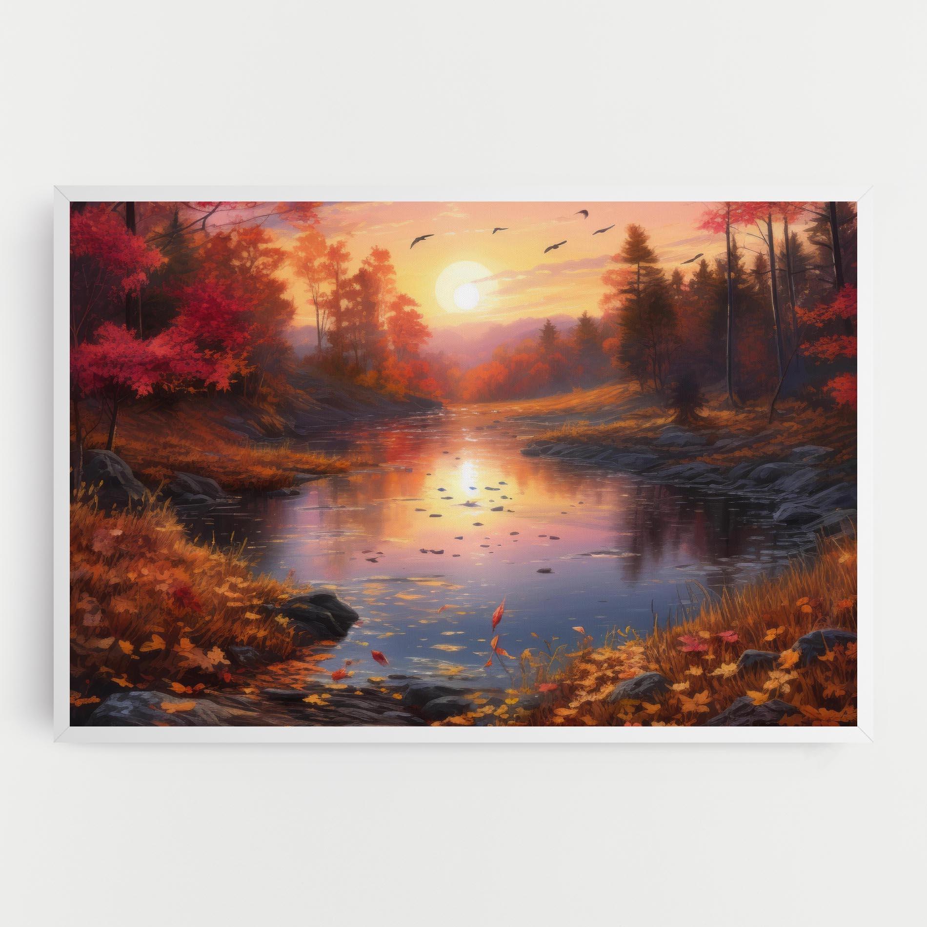 Tablou Canvas Autumn Sunset mockup 0