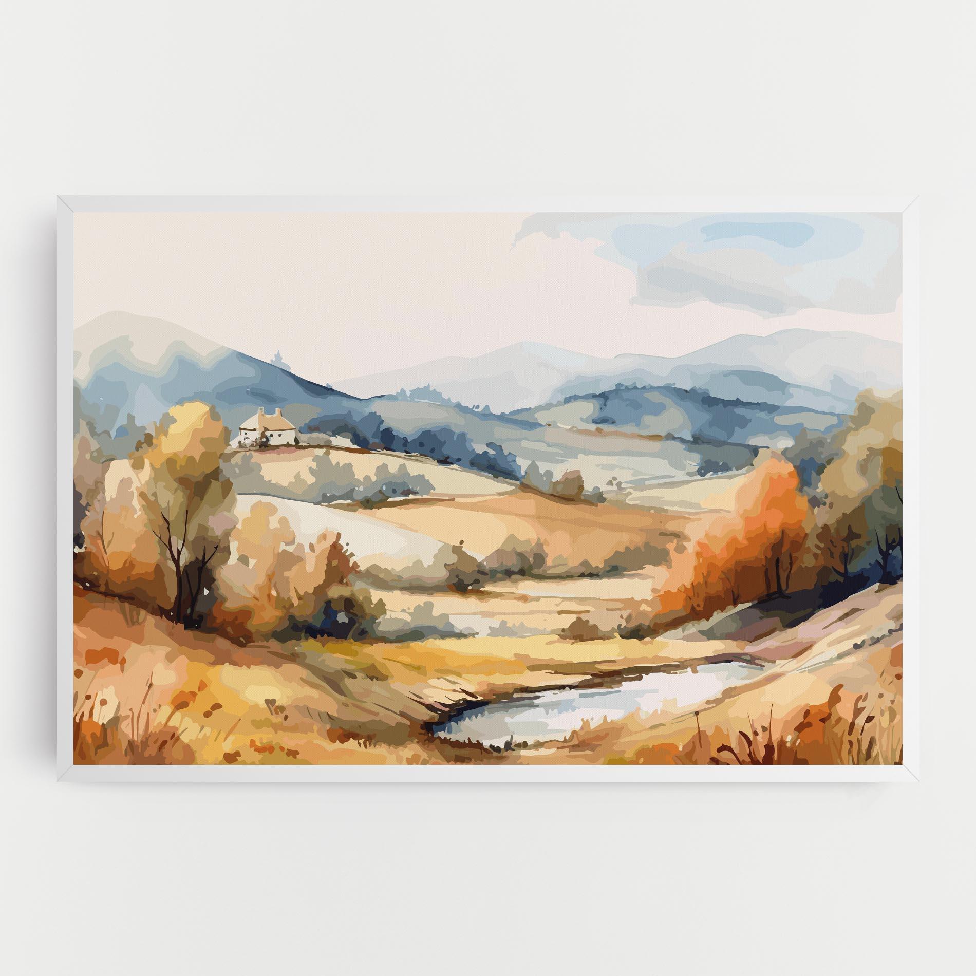 Tablou Canvas Blue Orange Autumn mockup 0