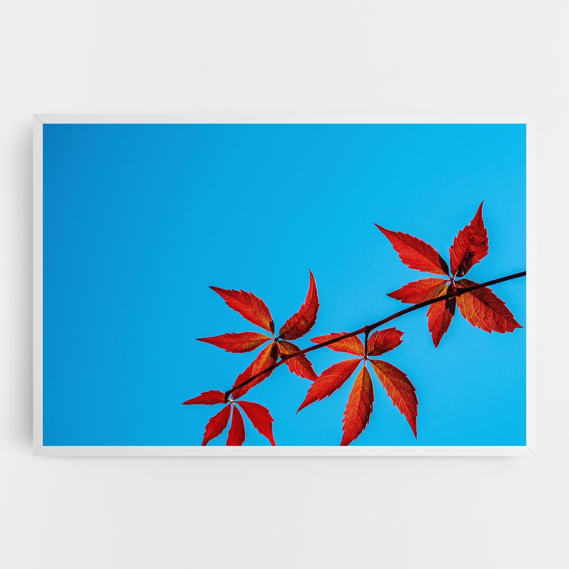 Tablou Canvas Red Small Leaves mockup 0