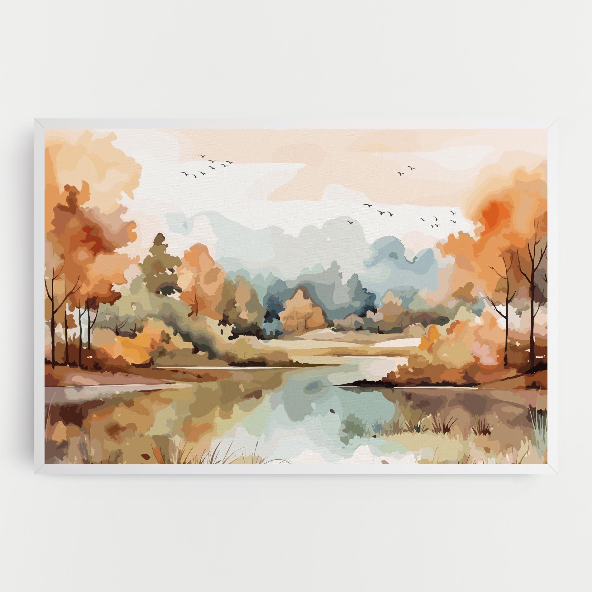 Tablou Canvas Watercolor Autumn mockup 0