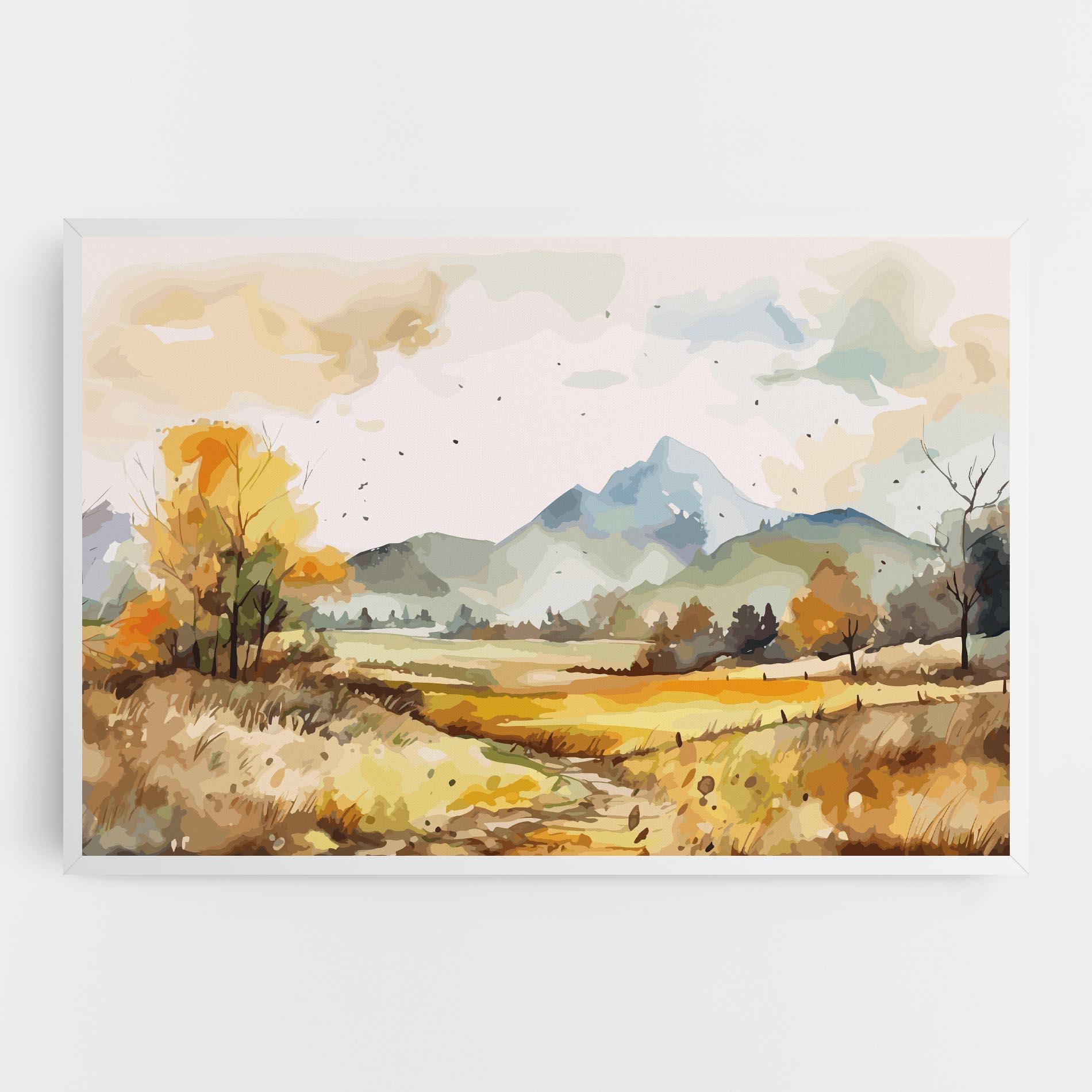 Tablou Canvas Yellow Blue Autumn mockup 0