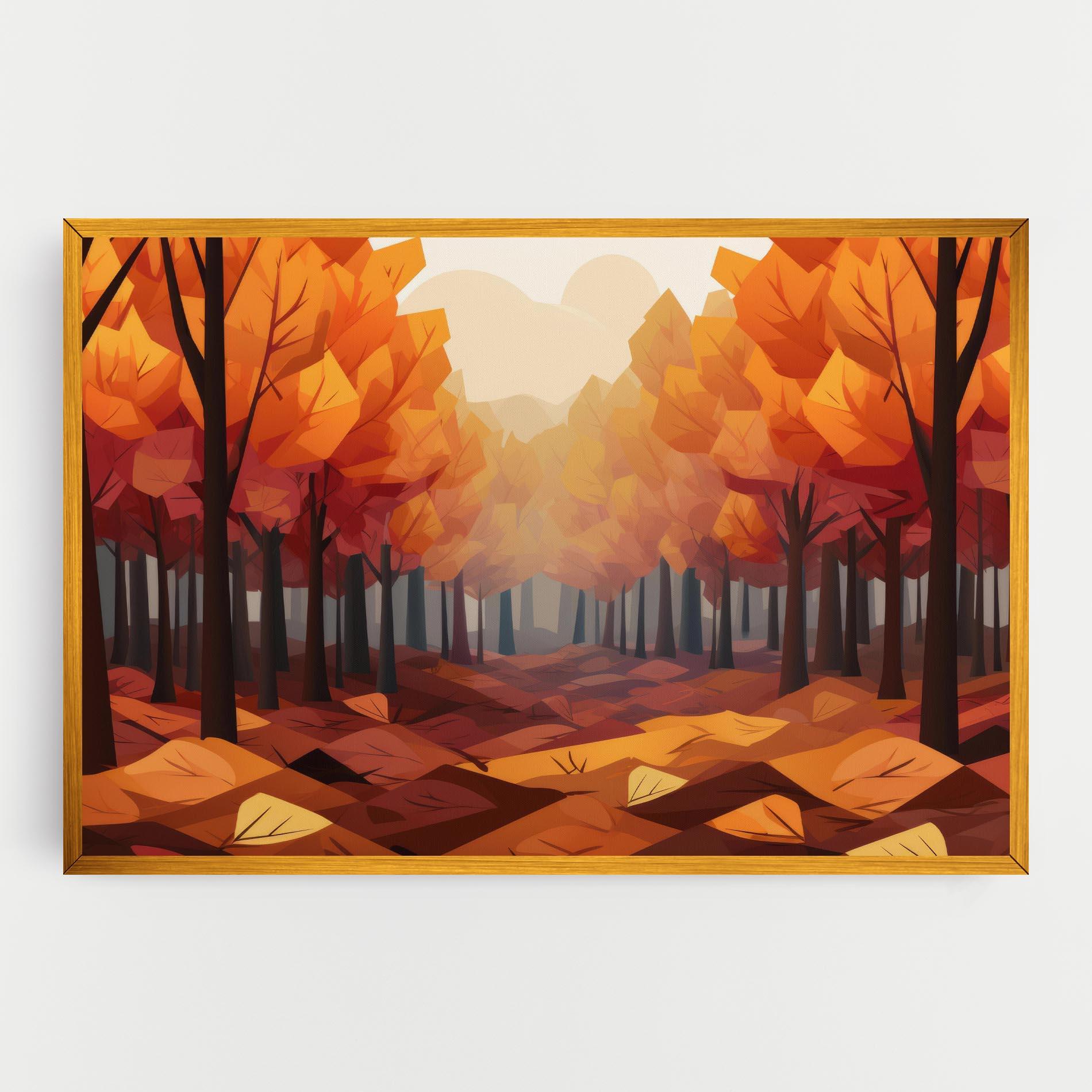 Tablou Canvas Autumn Forest View mockup 0