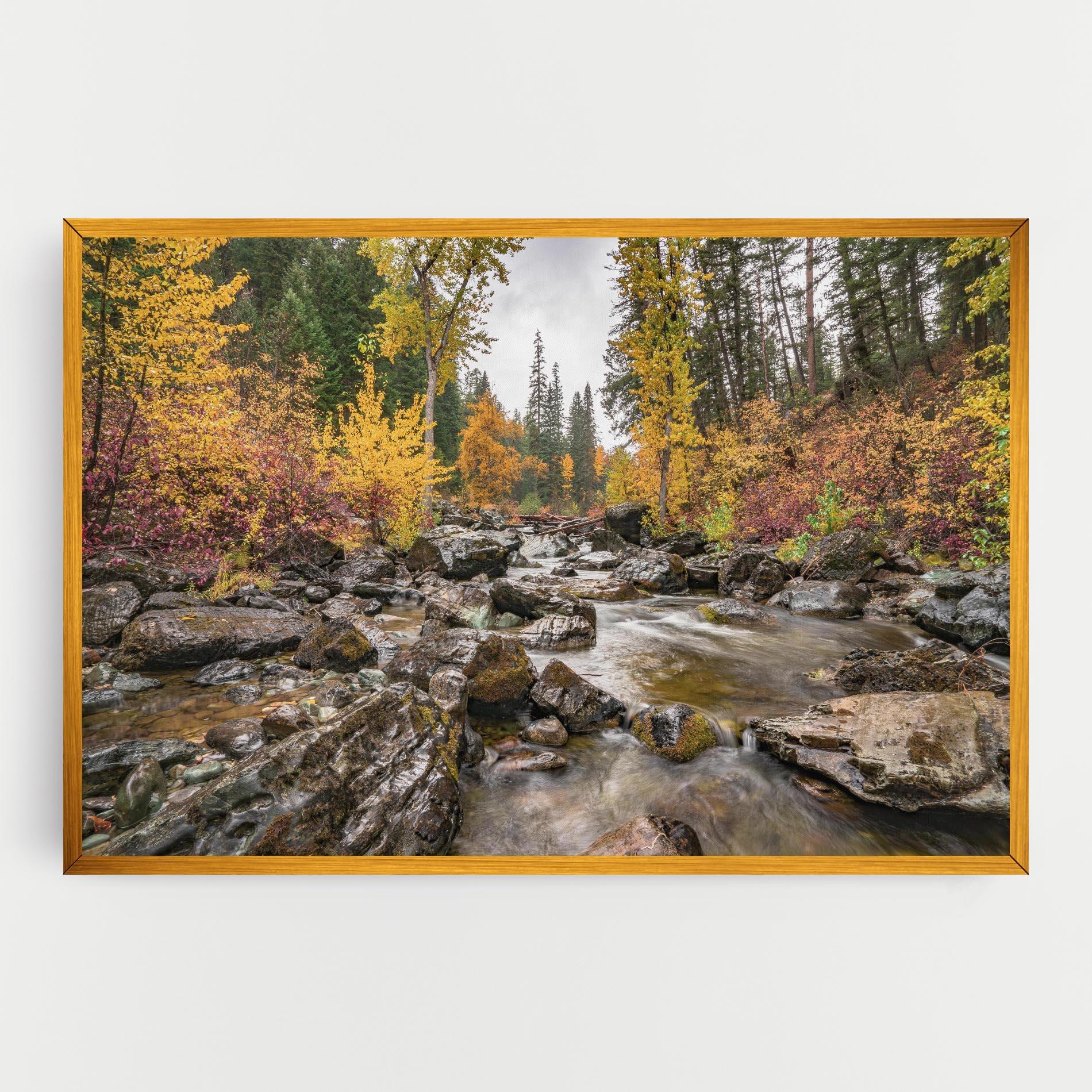 Tablou Canvas Autumn Stream mockup 0