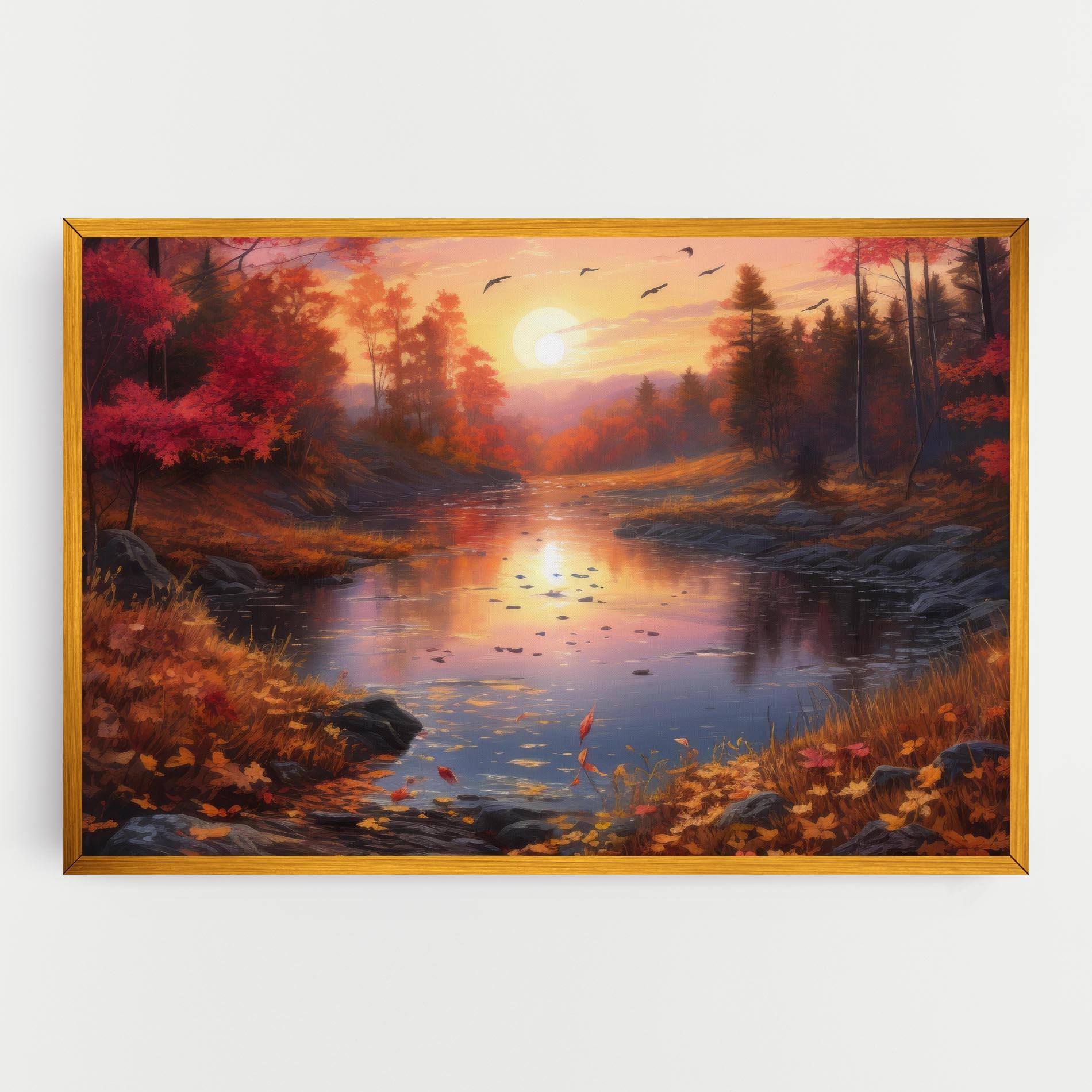 Tablou Canvas Autumn Sunset mockup 0