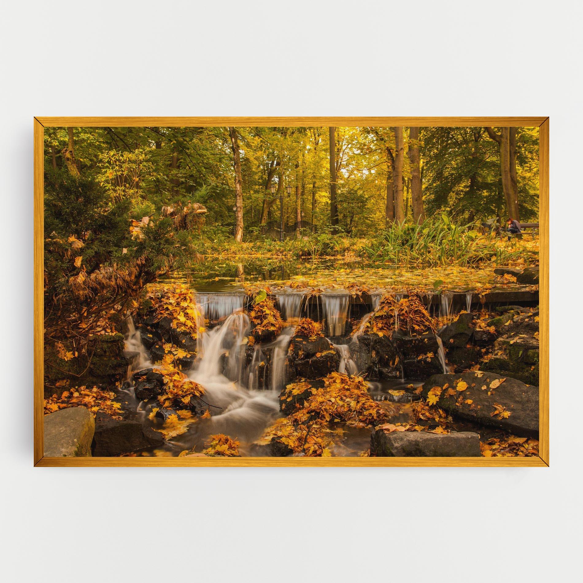 Tablou Canvas Autumn Waterfall mockup 0