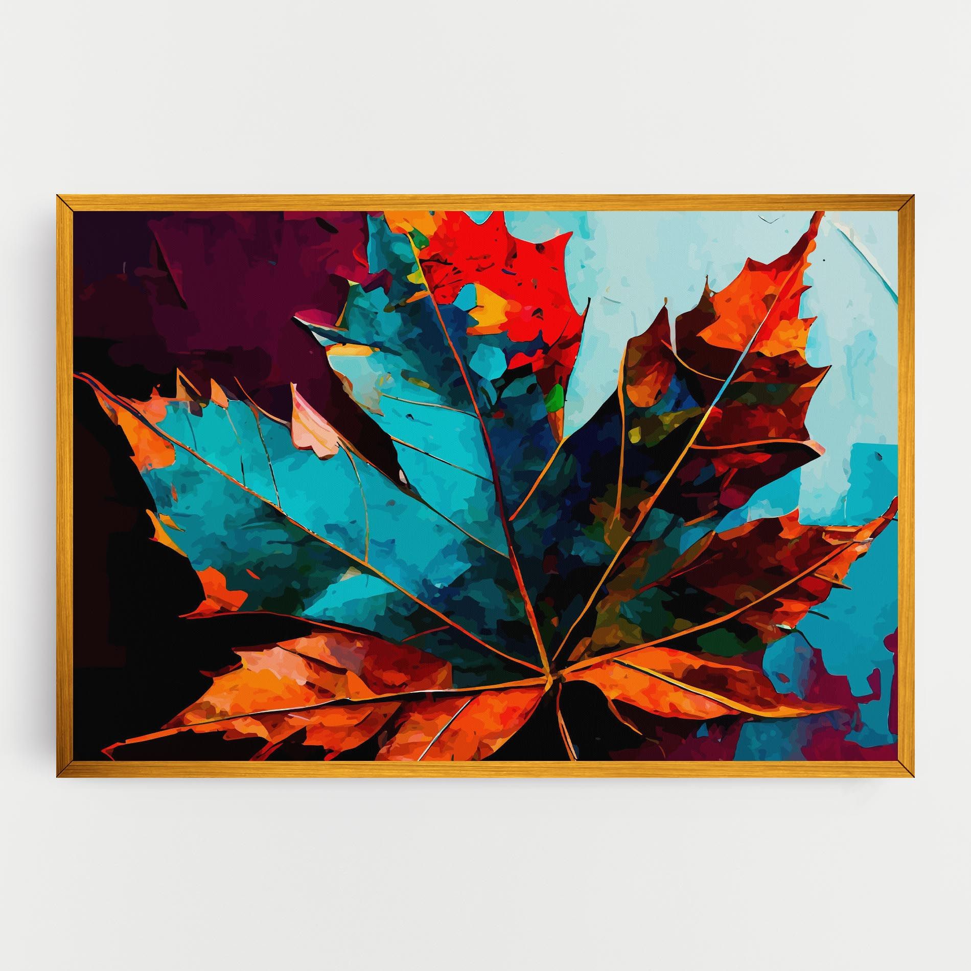 Blue Orange Leaf mockup 0