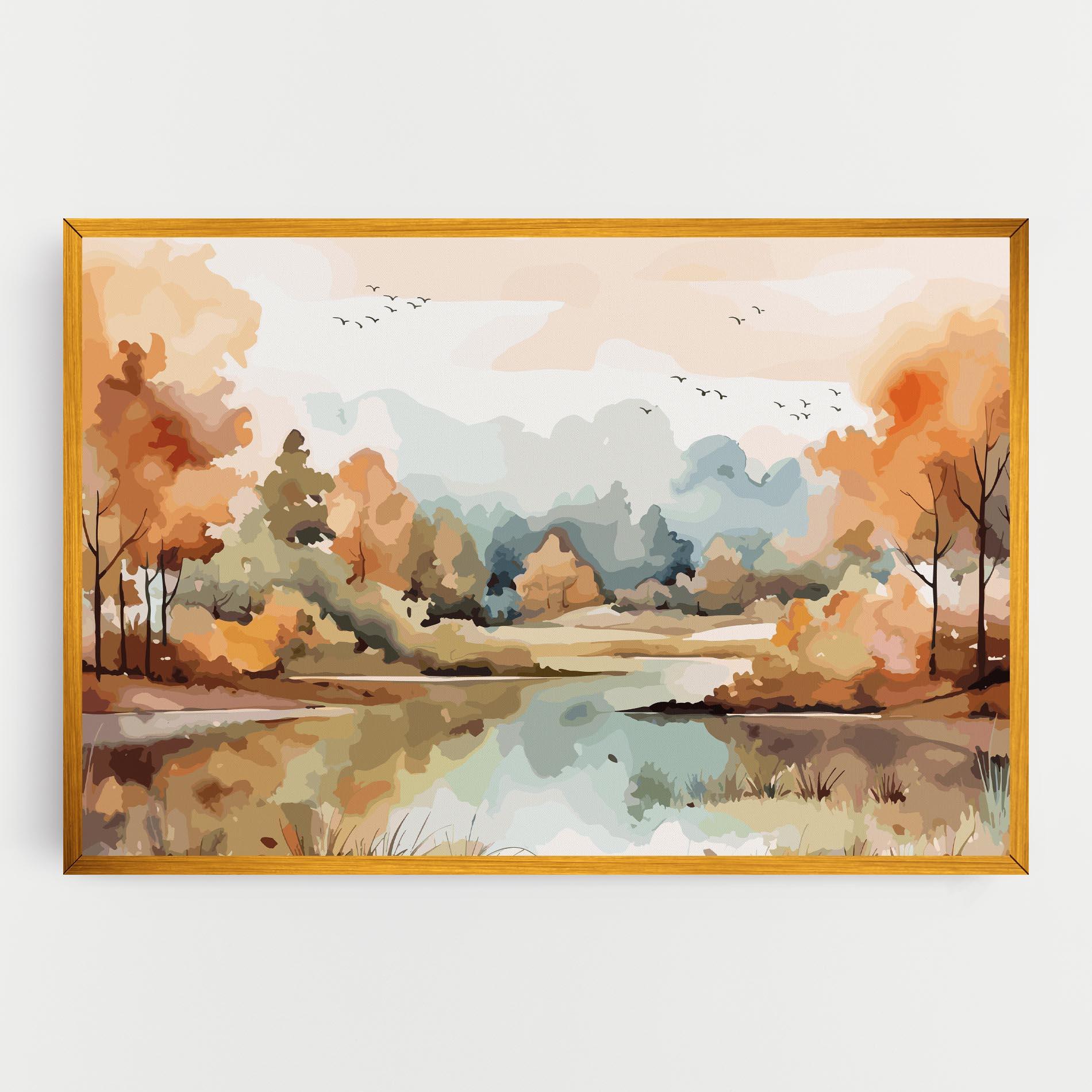 Tablou Canvas Watercolor Autumn mockup 0