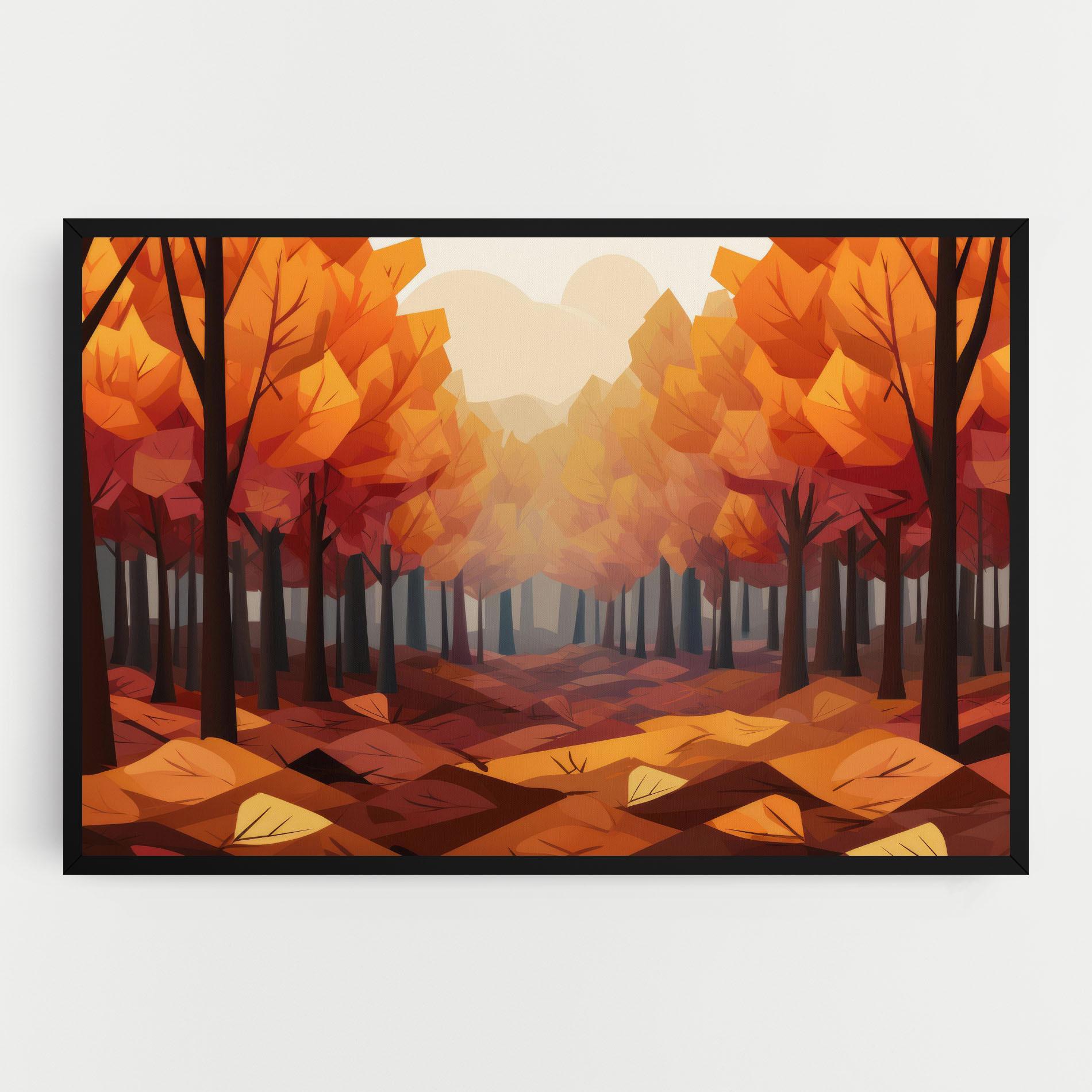 Tablou Canvas Autumn Forest View mockup 0