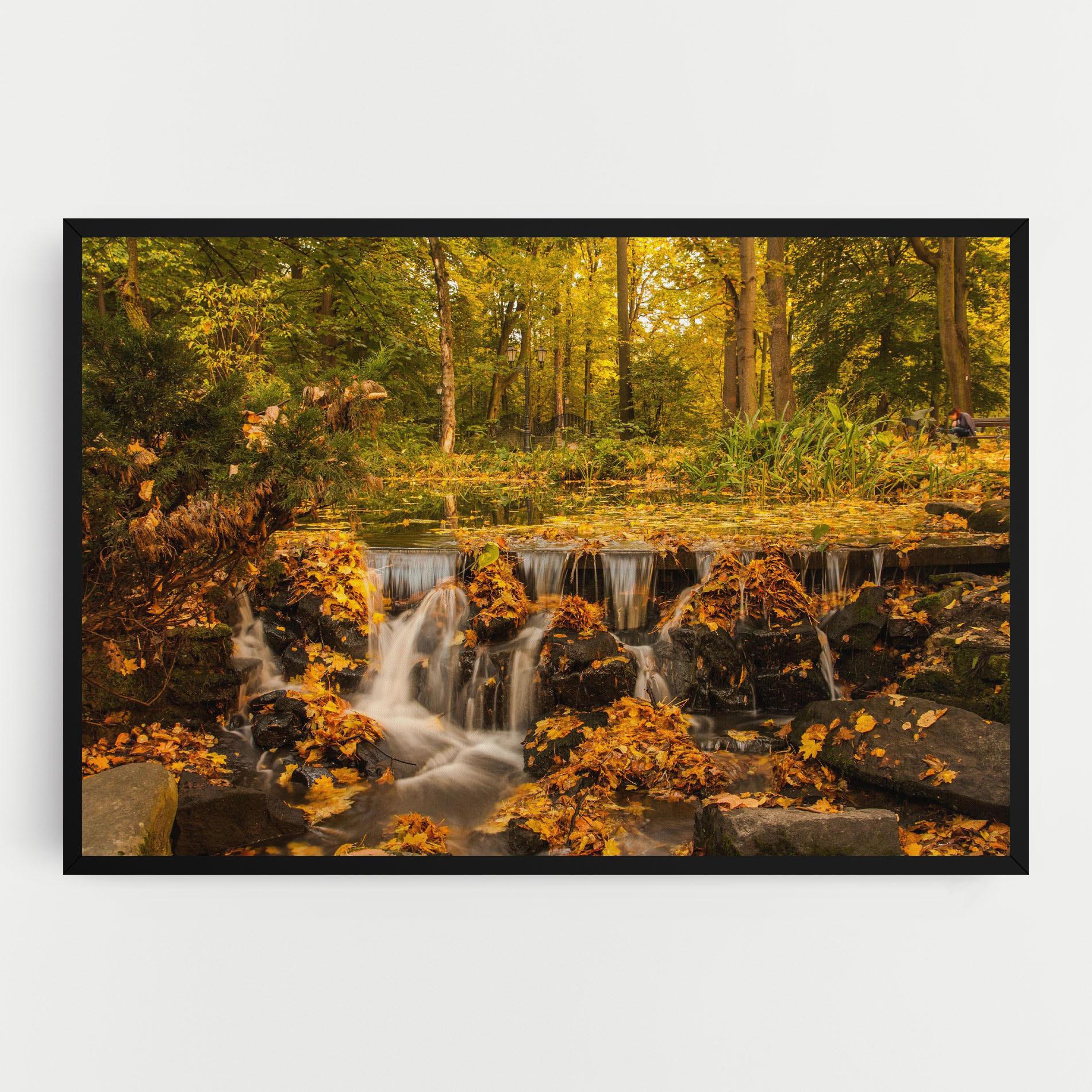 Tablou Canvas Autumn Waterfall mockup 0