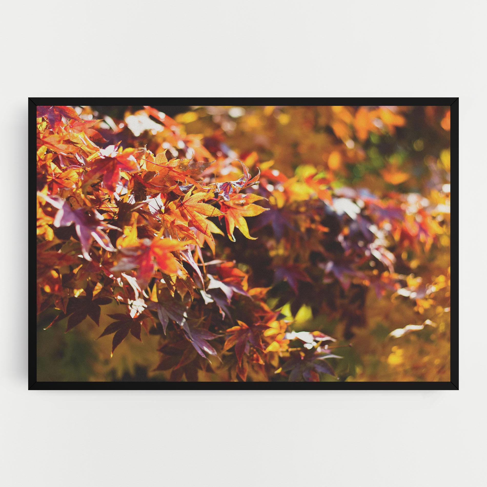 Tablou Canvas Dark Red Leaves mockup 0