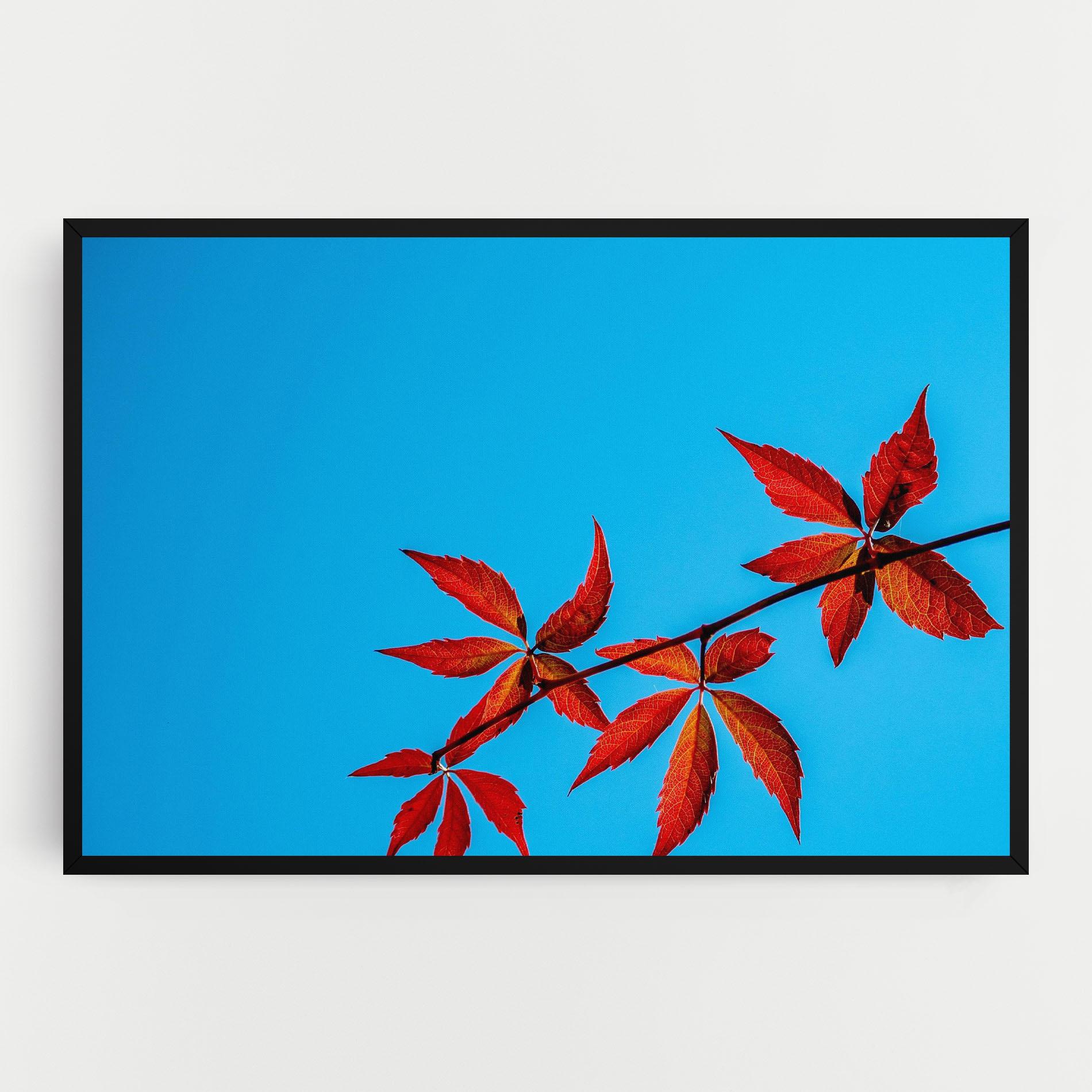 Tablou Canvas Red Small Leaves mockup 0