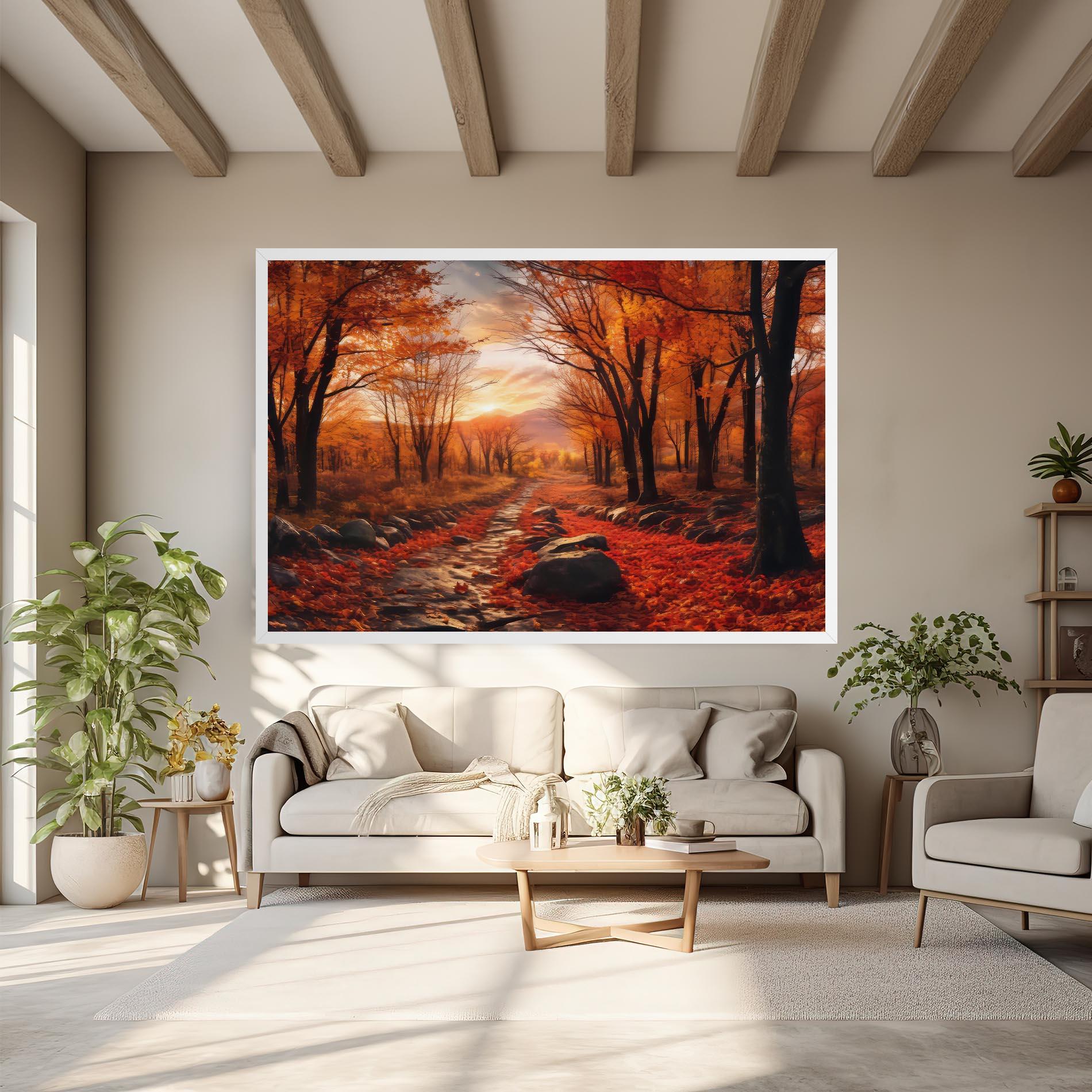 Tablou Canvas Autumn Path mockup 6