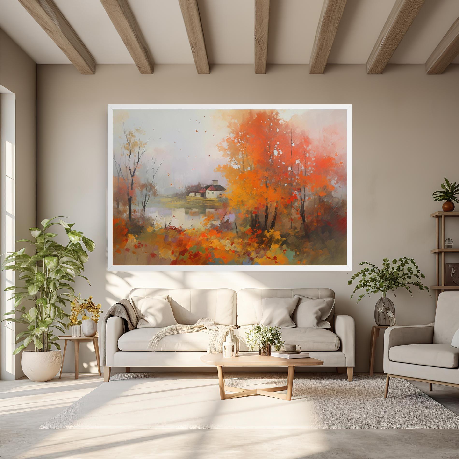 Tablou Canvas Autumnal Painting mockup 6