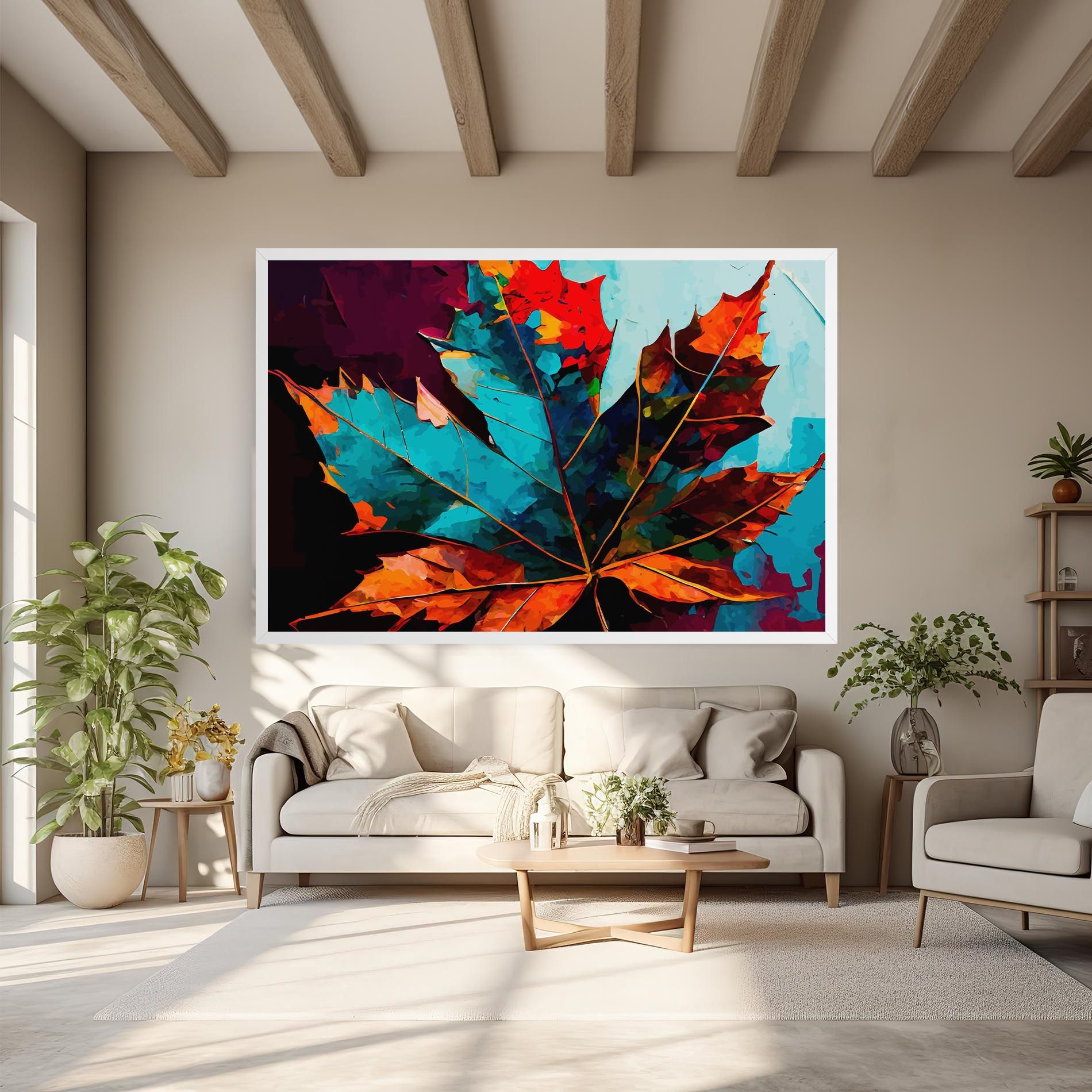 Blue Orange Leaf mockup 6