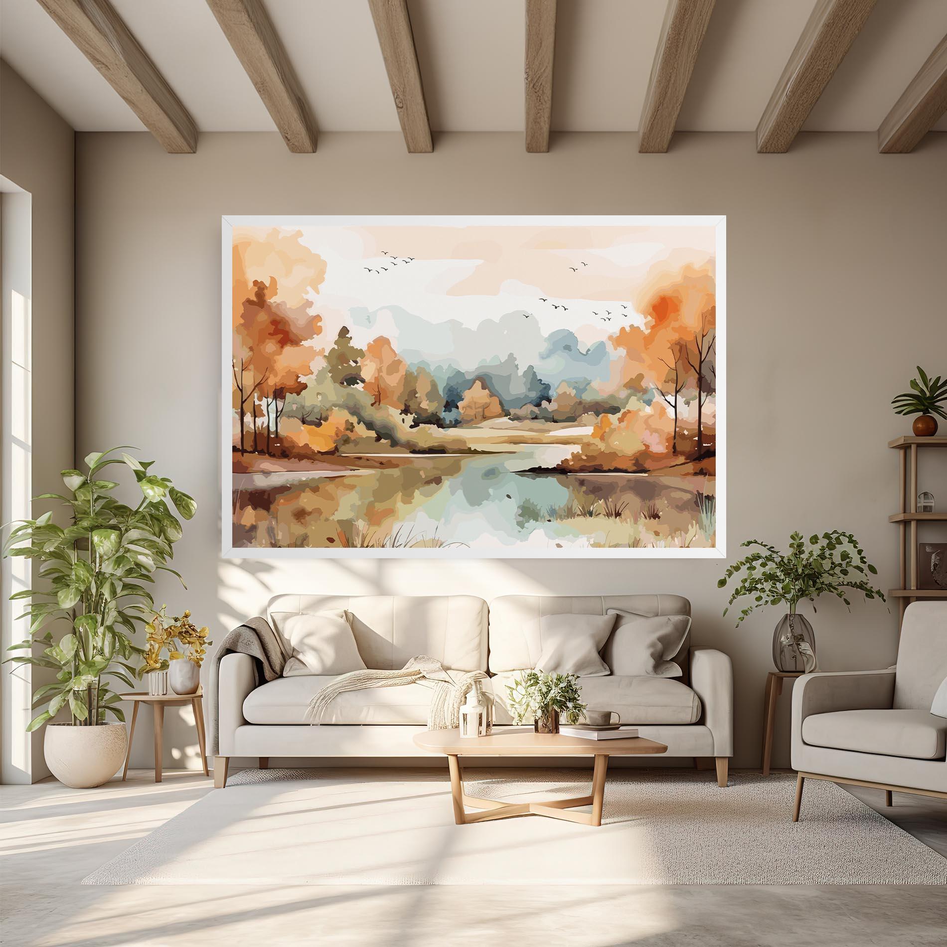 Tablou Canvas Watercolor Autumn mockup 6