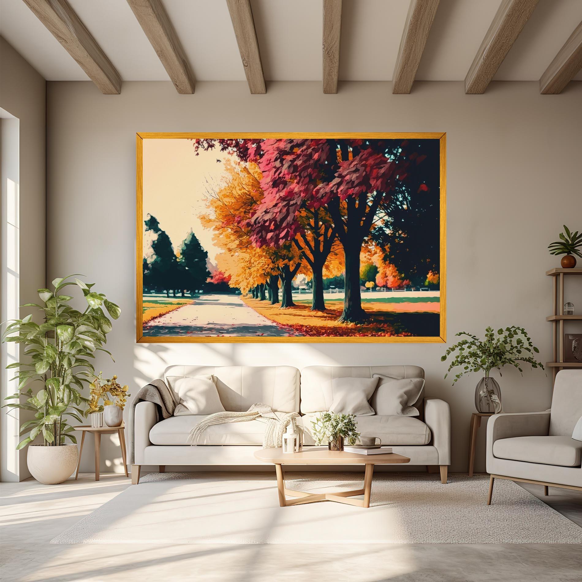 Tablou Canvas Autumn Park mockup 6