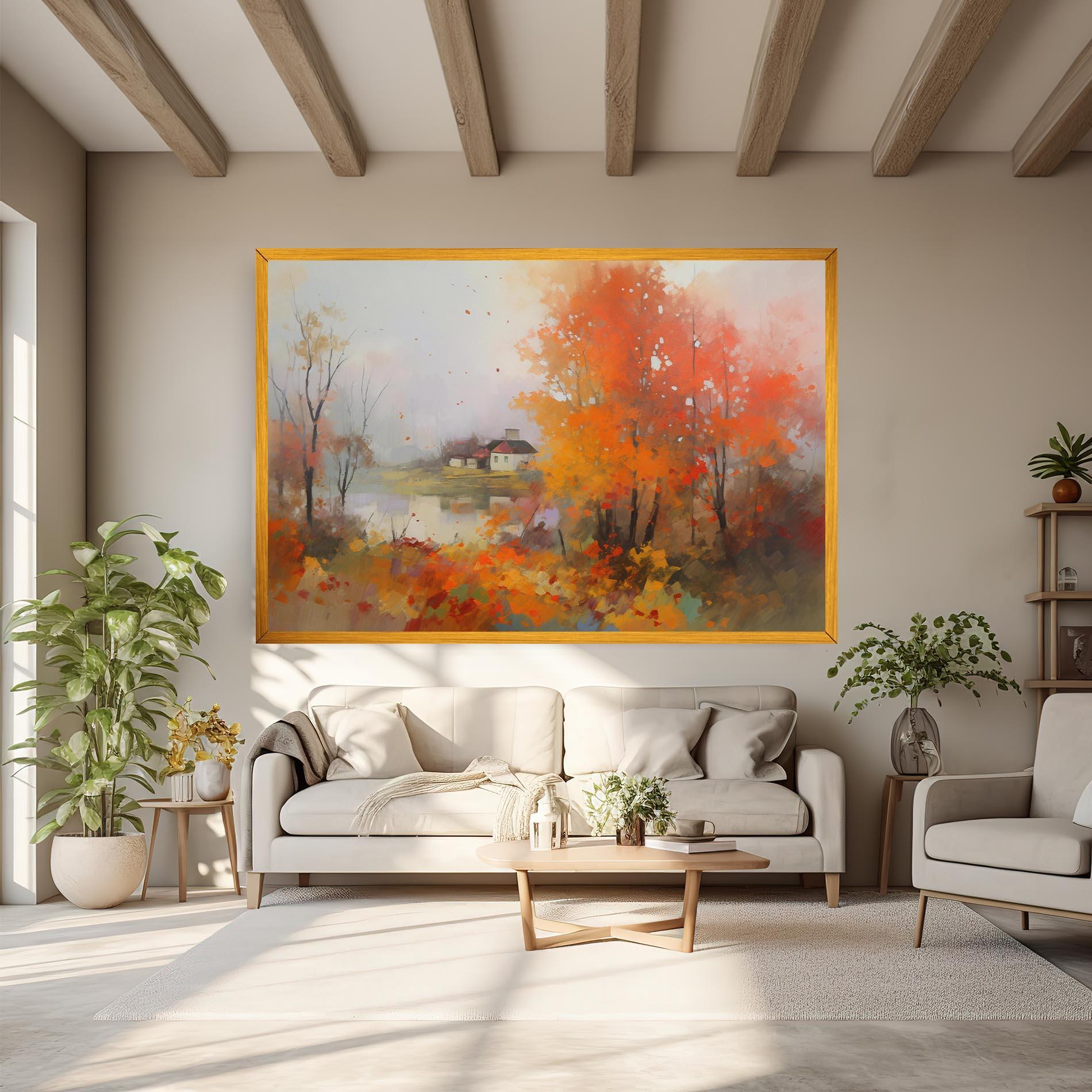 Tablou Canvas Autumnal Painting mockup 6