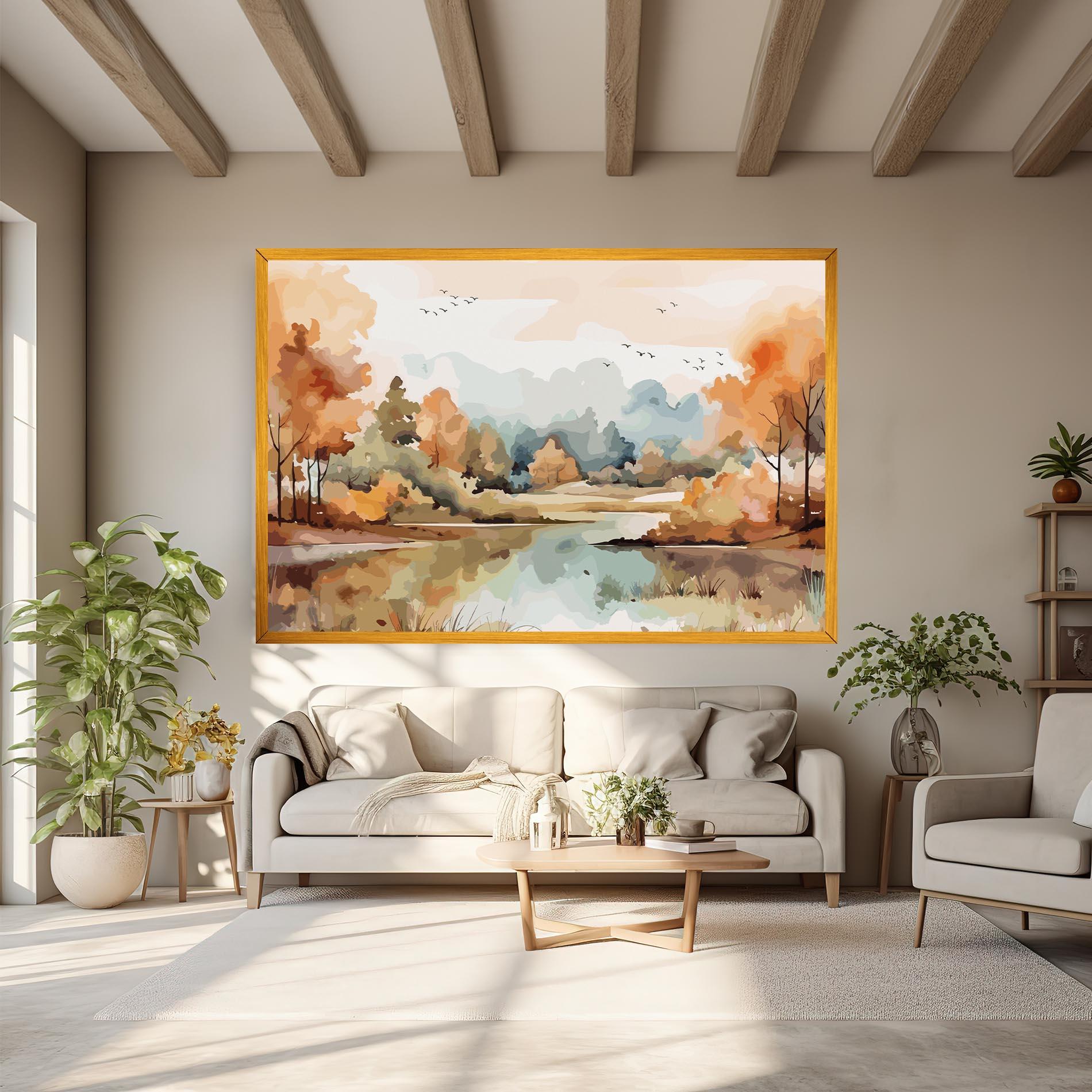 Tablou Canvas Watercolor Autumn mockup 6