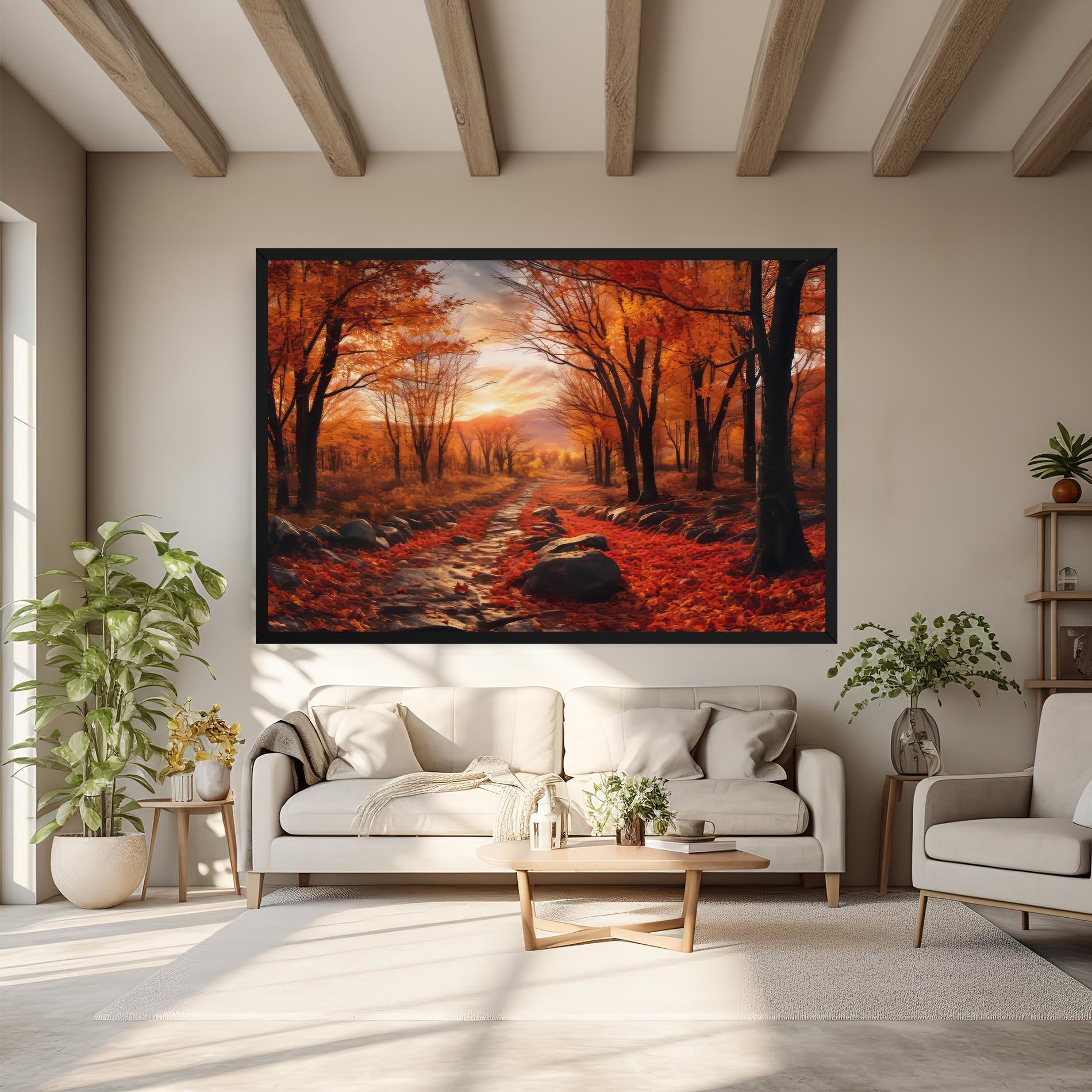 Tablou Canvas Autumn Path mockup 6