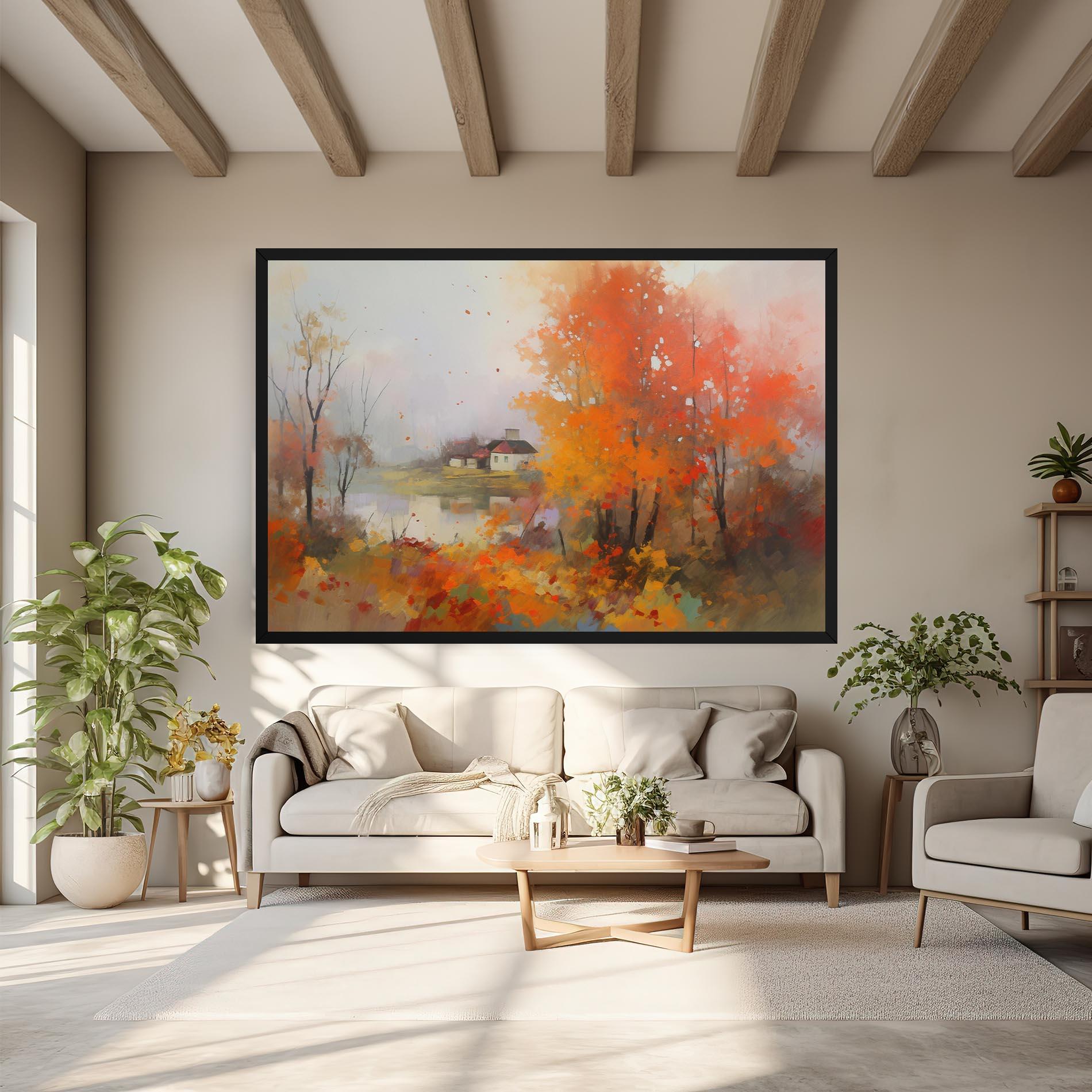 Tablou Canvas Autumnal Painting mockup 6
