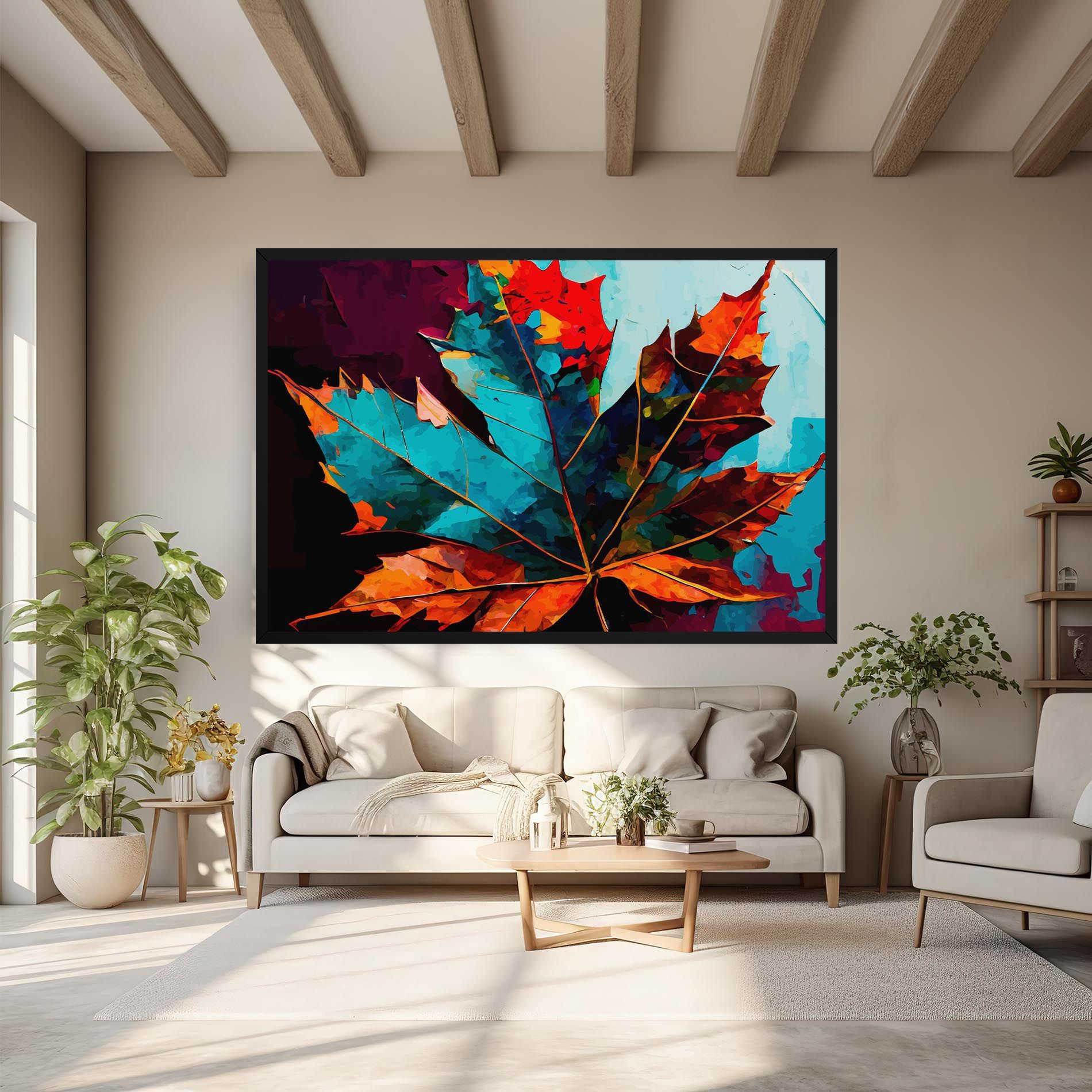 Blue Orange Leaf mockup 6