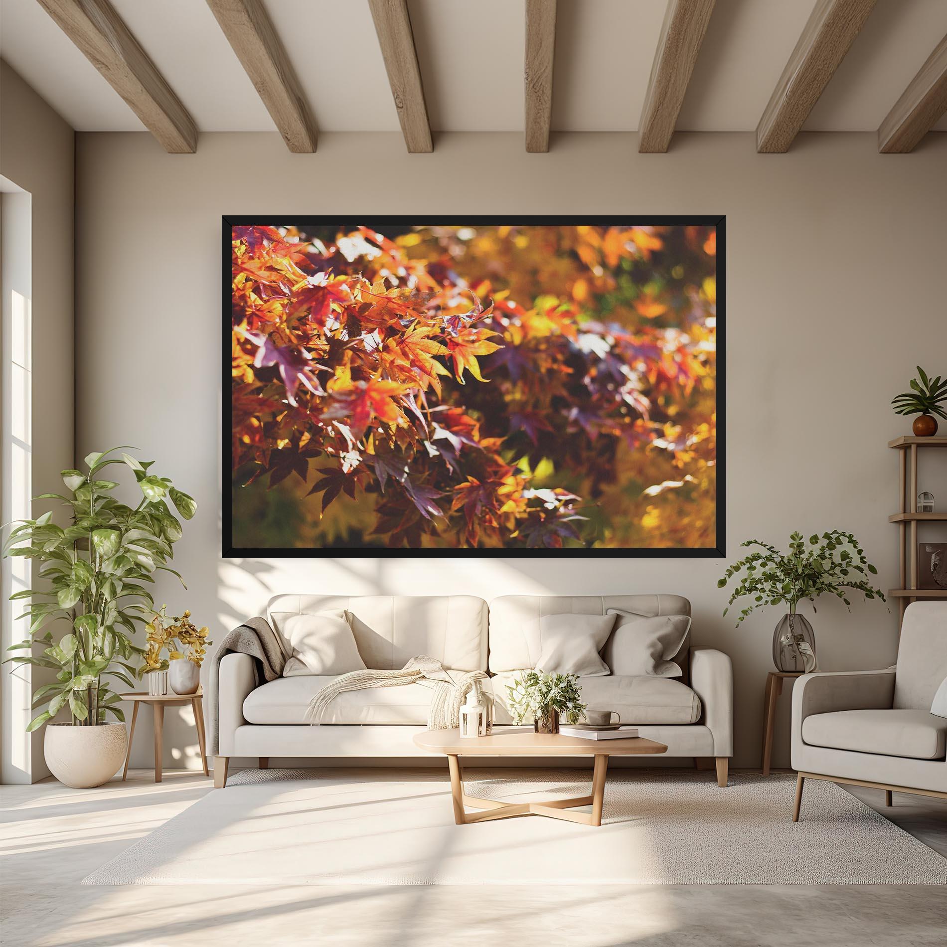 Tablou Canvas Dark Red Leaves mockup 6