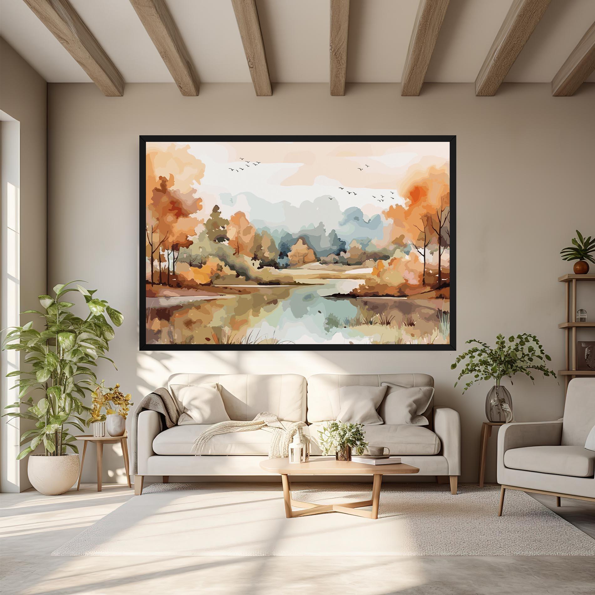 Tablou Canvas Watercolor Autumn mockup 6
