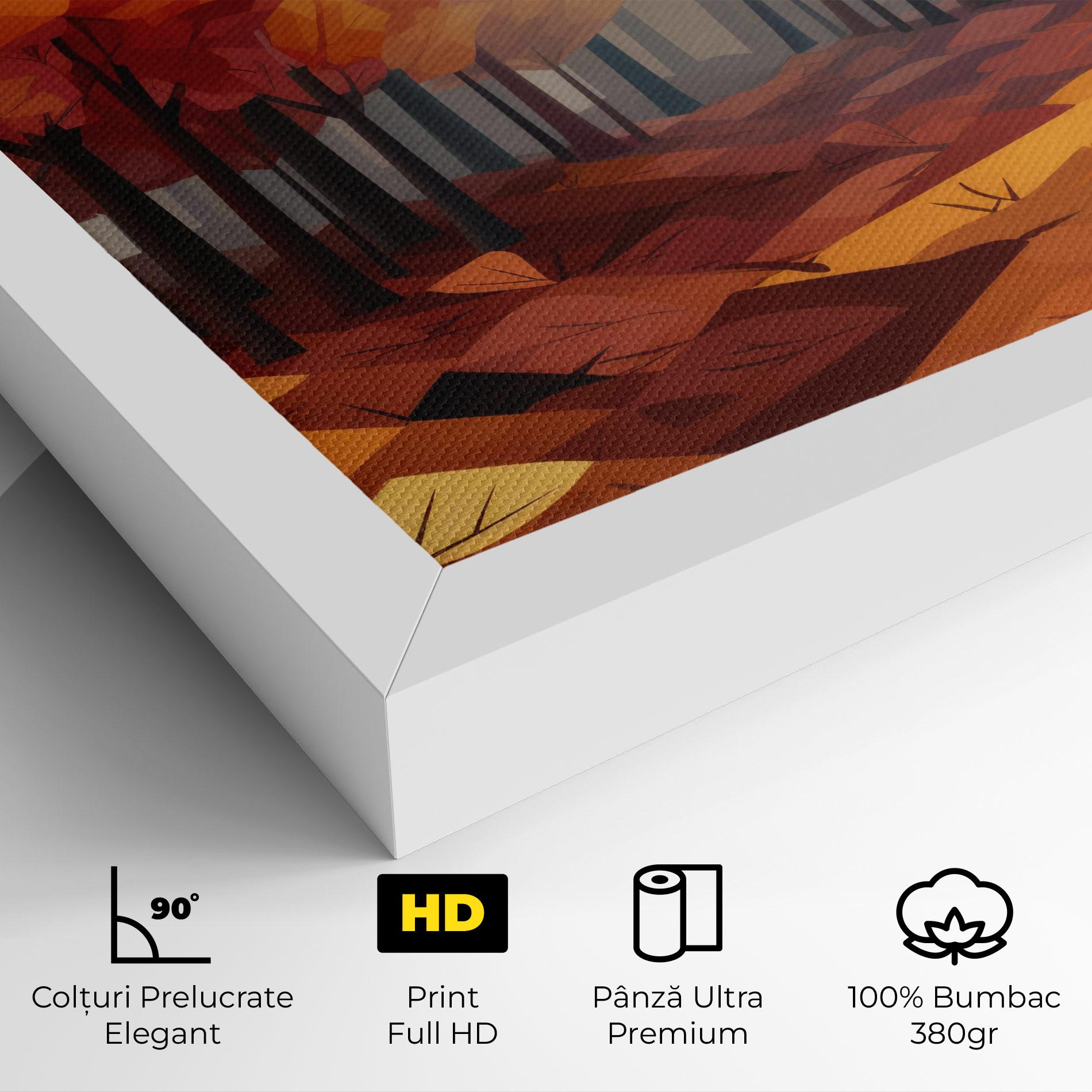 Tablou Canvas Autumn Forest View mockup 4