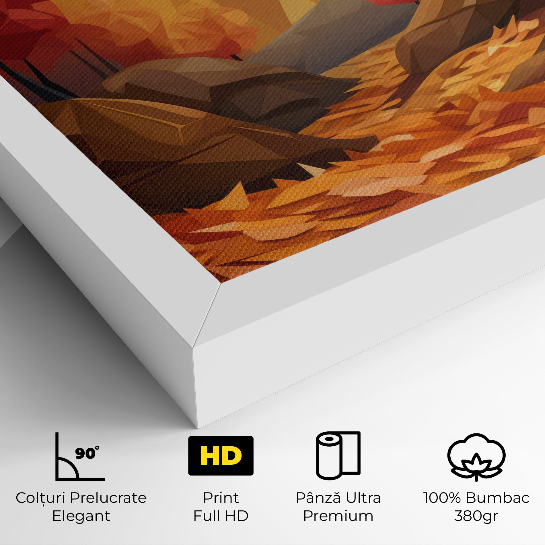 Tablou Canvas Autumn Orange Forest mockup 4