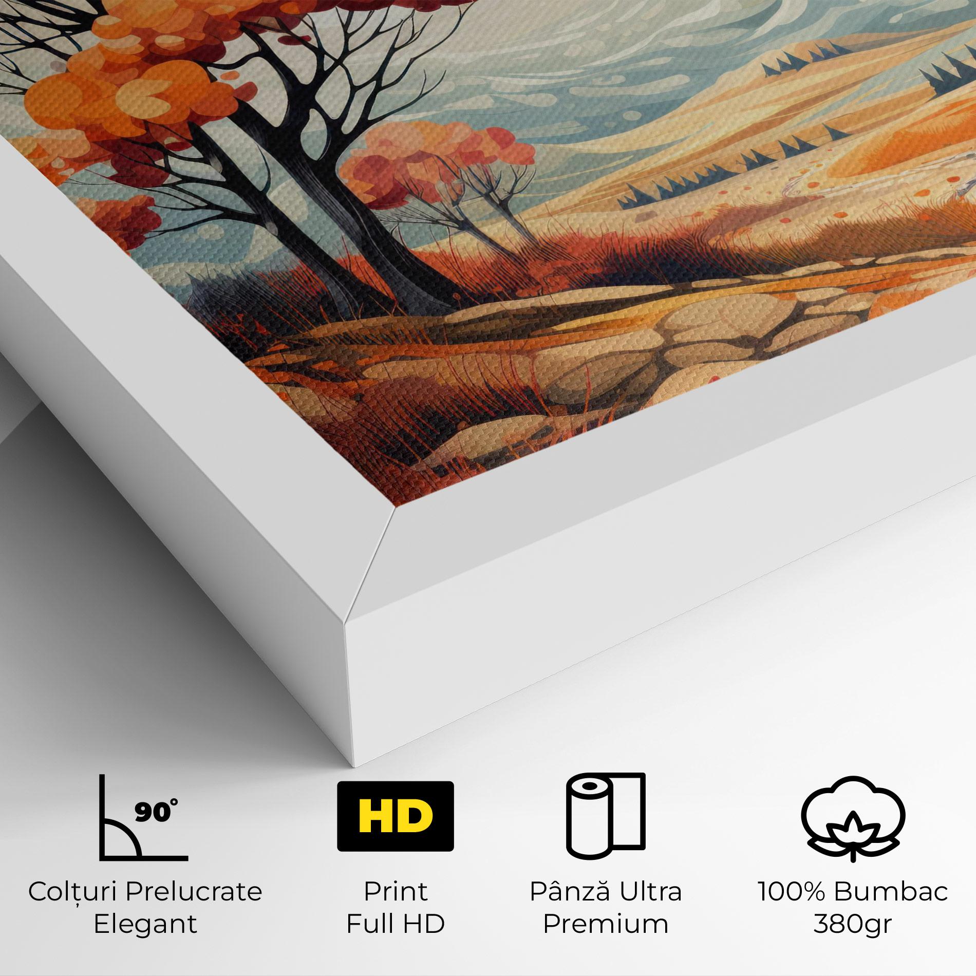 Tablou Canvas Autumn Tree Painting mockup 4