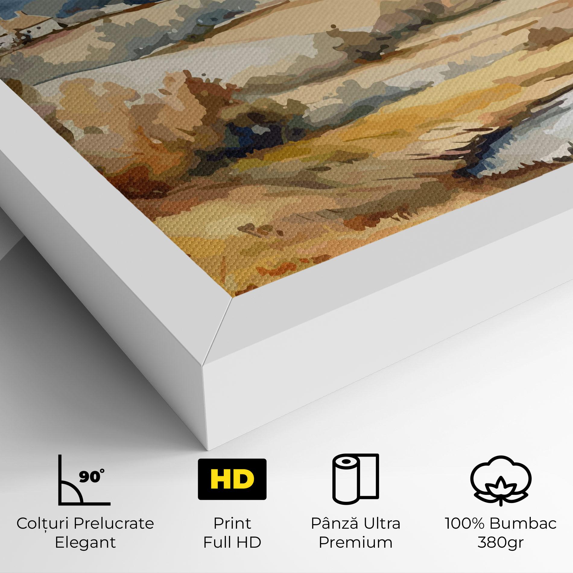 Tablou Canvas Blue Orange Autumn mockup 4